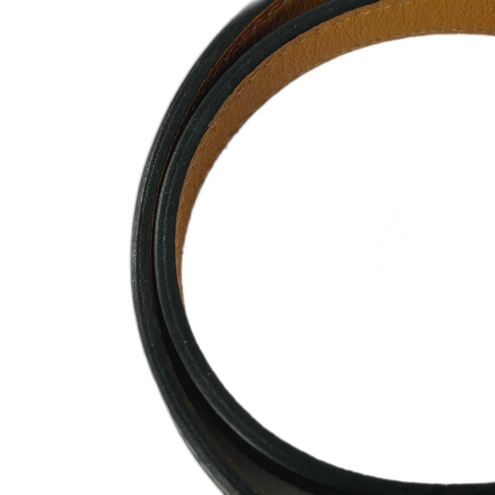 HERMES Swift皮革Bracelet金扣手帶Noir