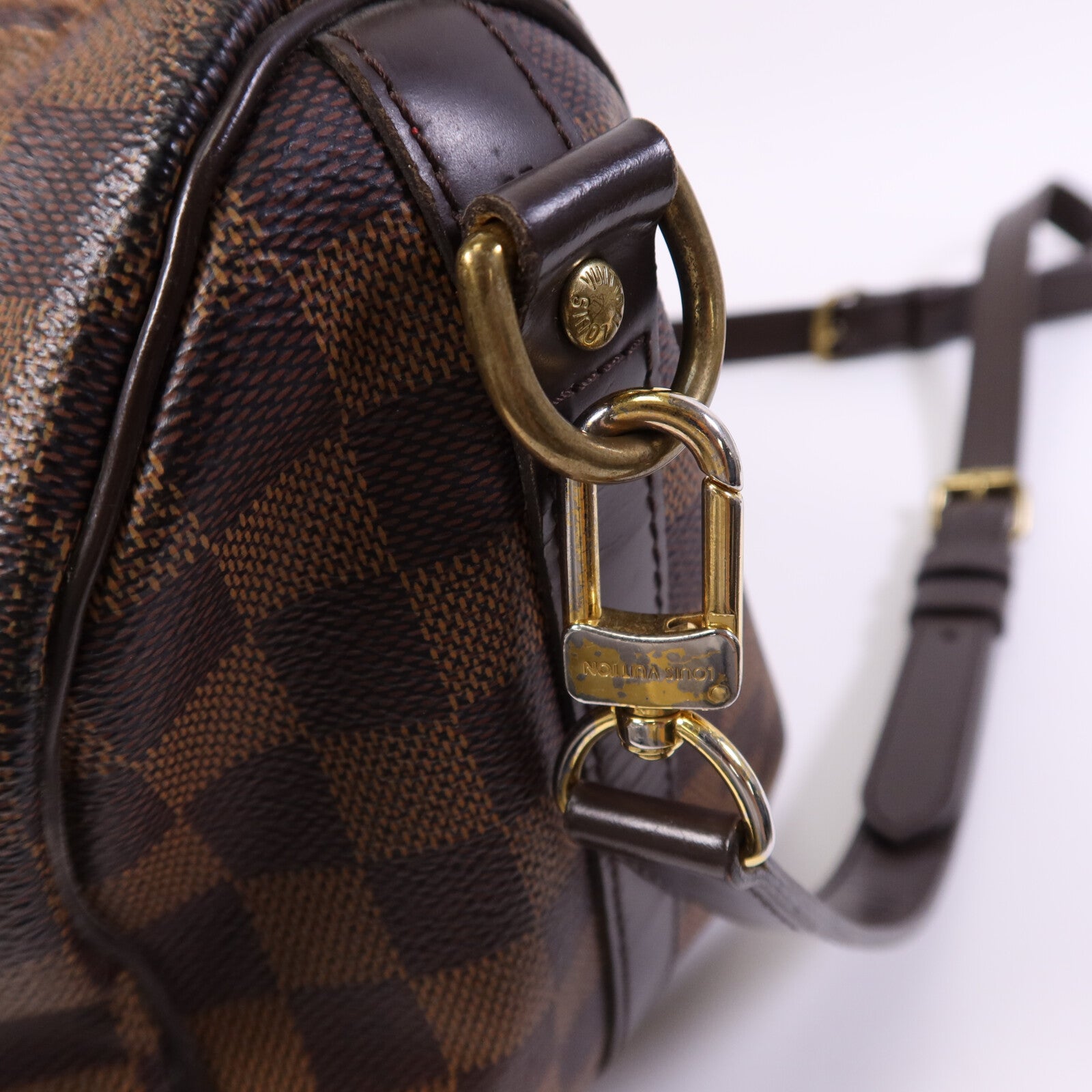 LOUIS VUITTON Damier Ebene Speedy Bandouliere 25手挽袋