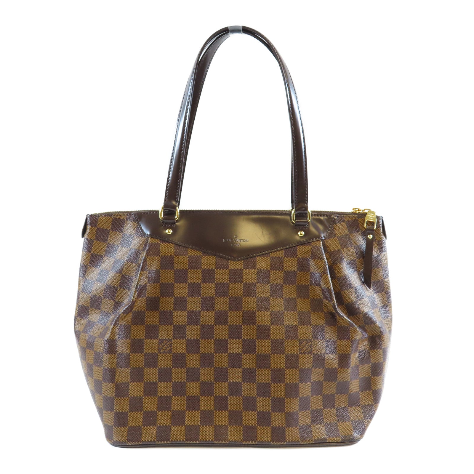 LOUIS VUITTON **【激減優惠】Damier Ebene Westminster GM金扣肩背袋啡色