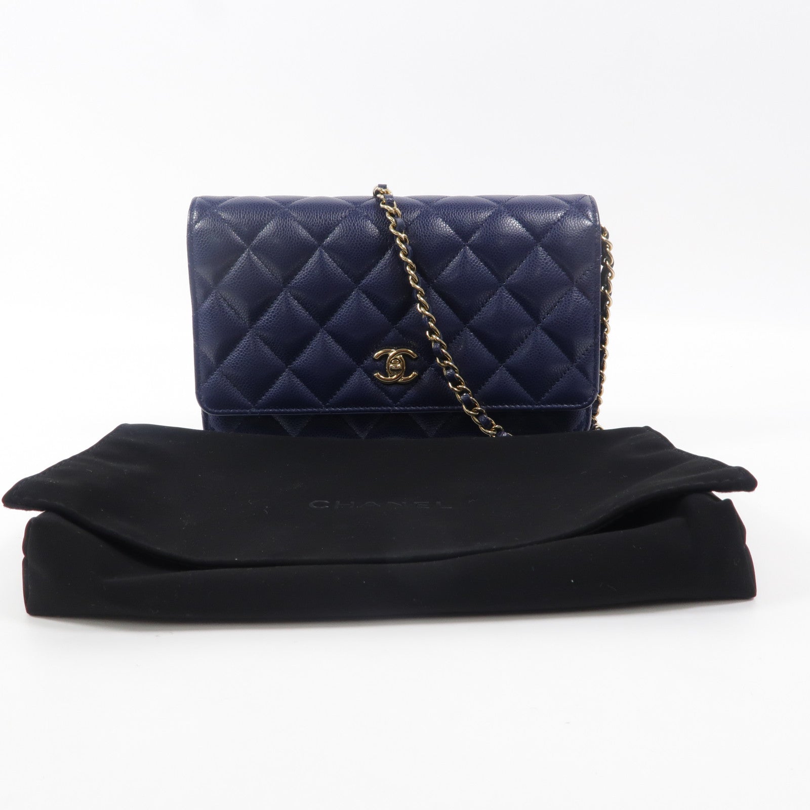 CHANEL 牛皮皮革WOC Wallet On Chain鏈帶肩背袋