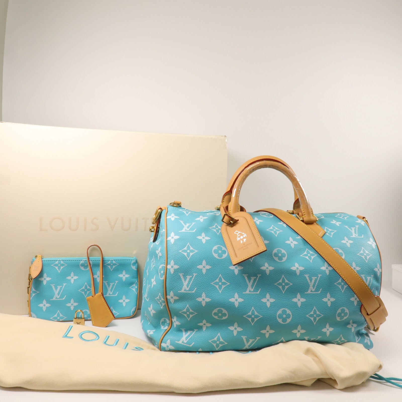 LOUIS VUITTON 牛皮皮革Speedy P9 Bandouliere 40手挽肩背兩用袋
