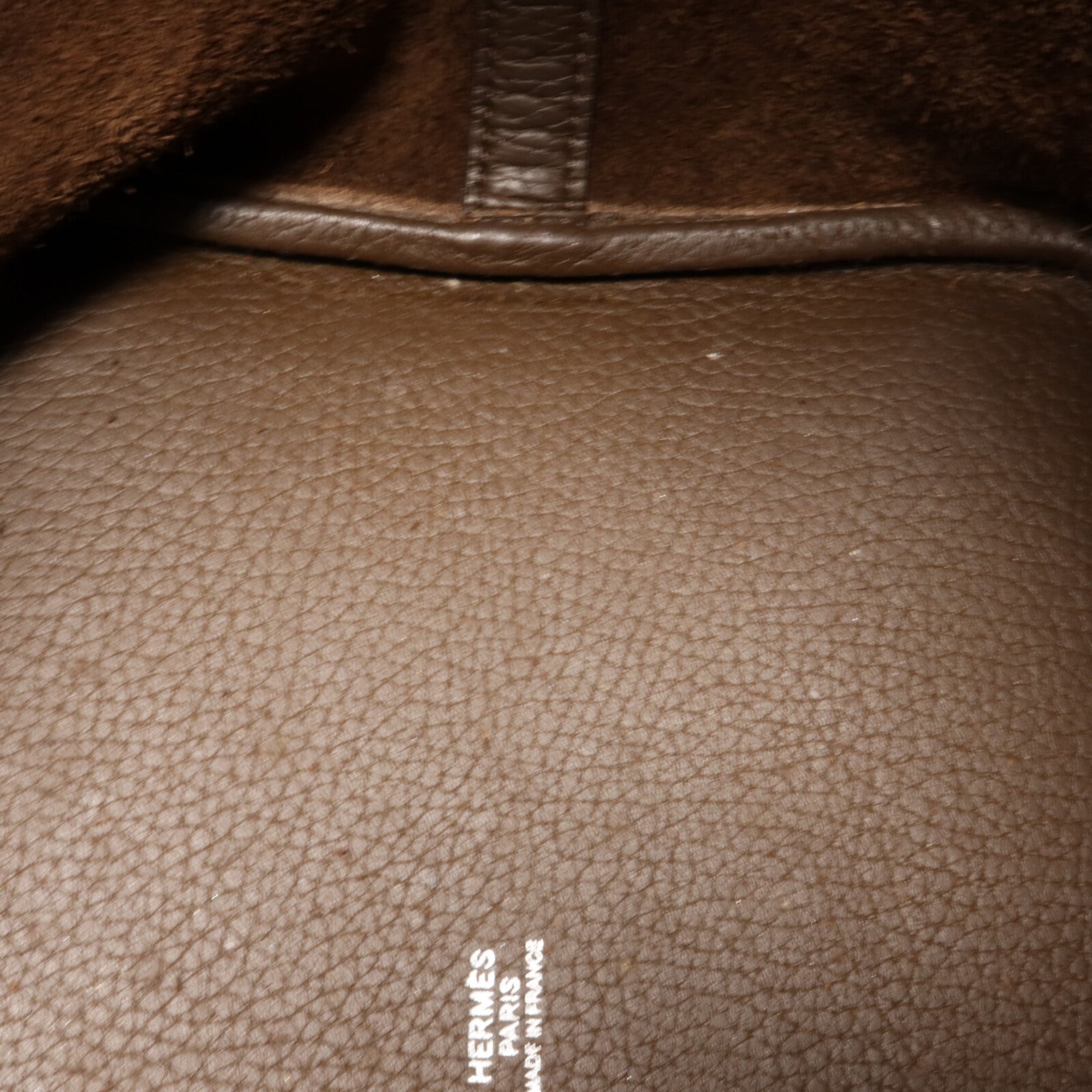 HERMES Clemence皮革Picotin MM扣手挽袋Chocolat