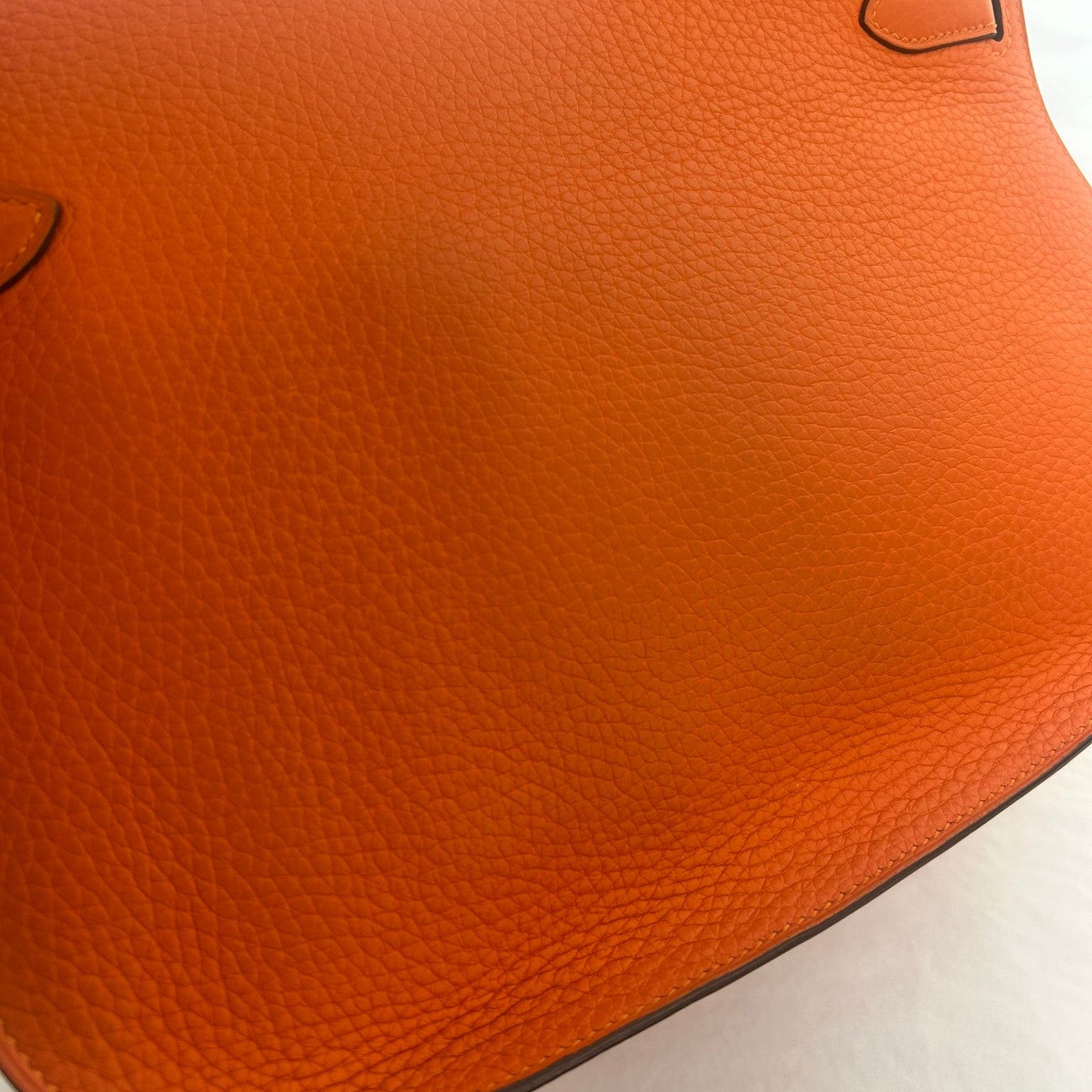 HERMES PHW Jypsiere 28 Shoulder Bag Taurillon Clemence Leather Orange