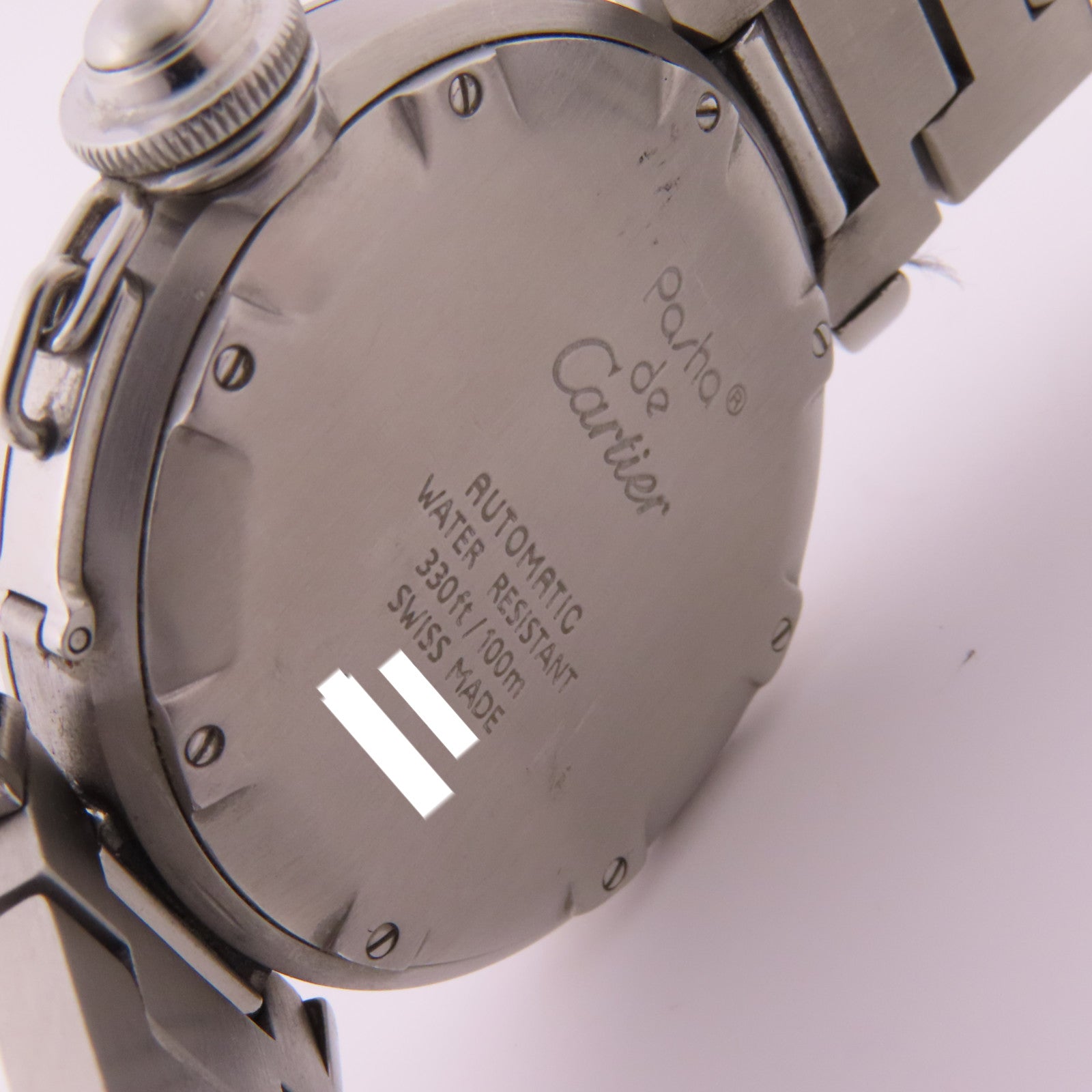 CARTIER Pasha C Meridian不鏽鋼手錶自動機芯銀色