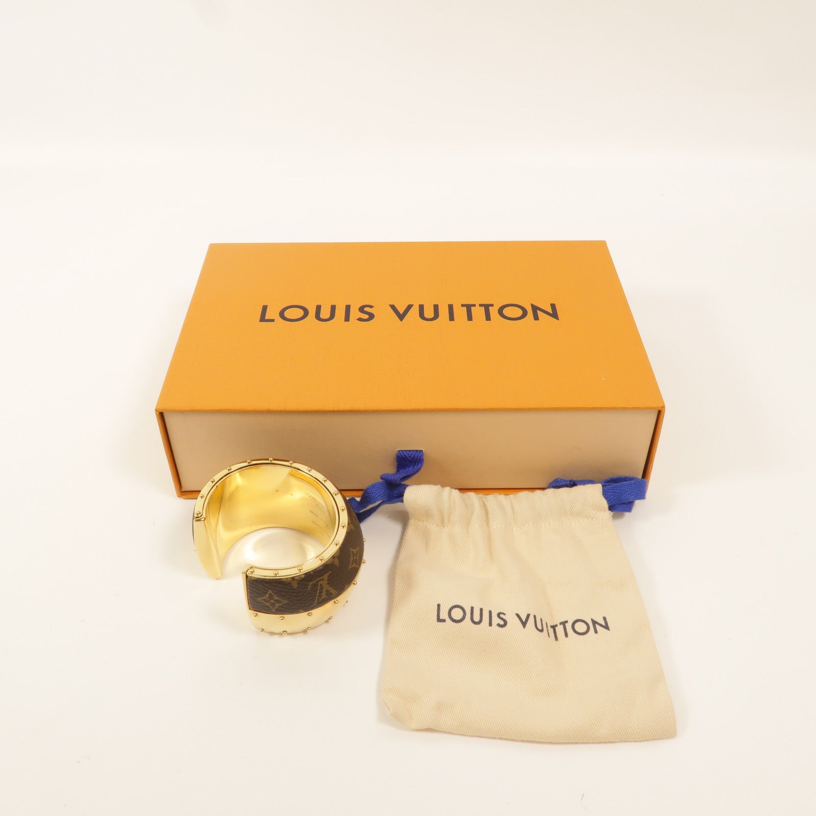 LOUIS VUITTON 金屬/Monogram Wild LV Cuff M手鐲