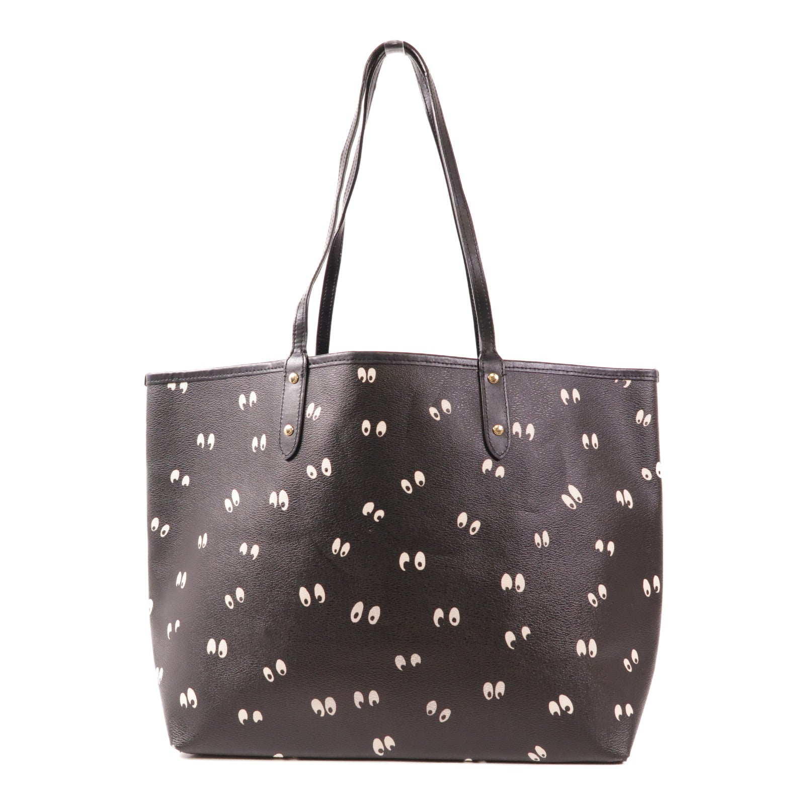 COACH 塗層帆布Shoulder Bag金扣肩背袋