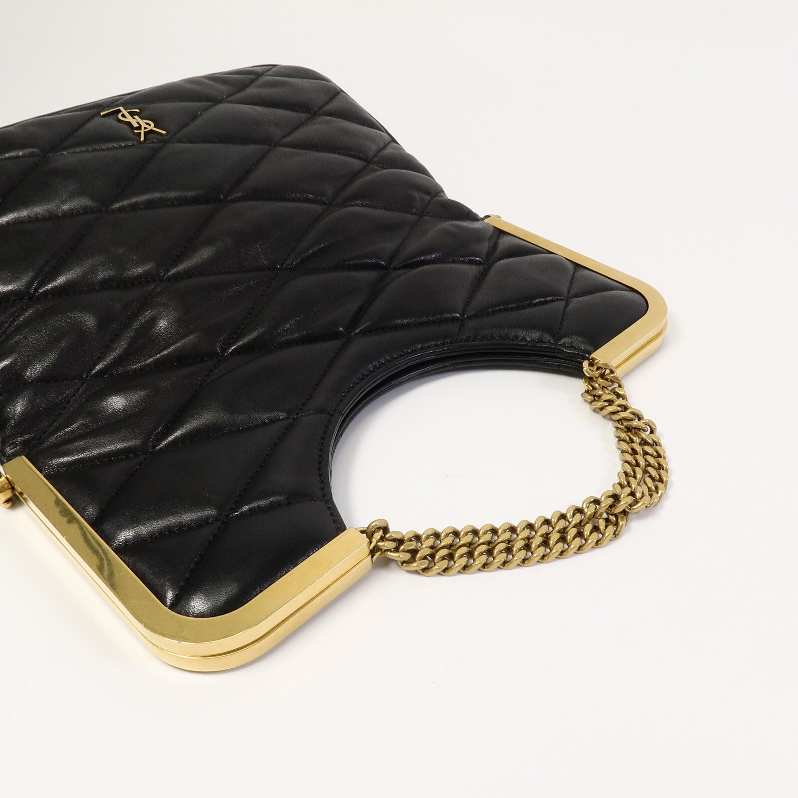 YVES SAINT LAURENT 羊皮皮革87 Frame Fold Over Shoulder Bag手挽肩背兩用袋