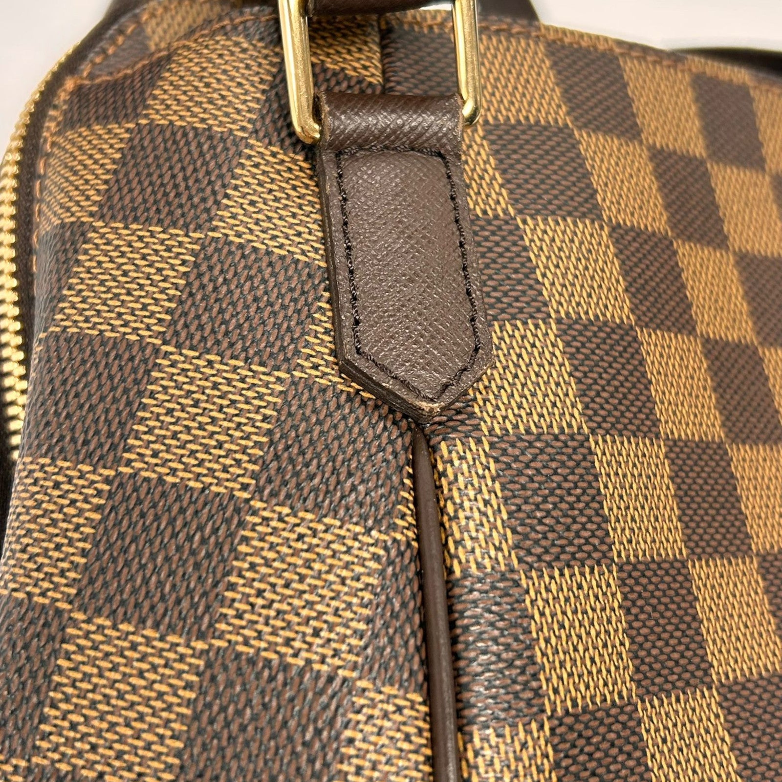 LOUIS VUITTON Damier Ebene Belem PM金扣手挽袋啡色