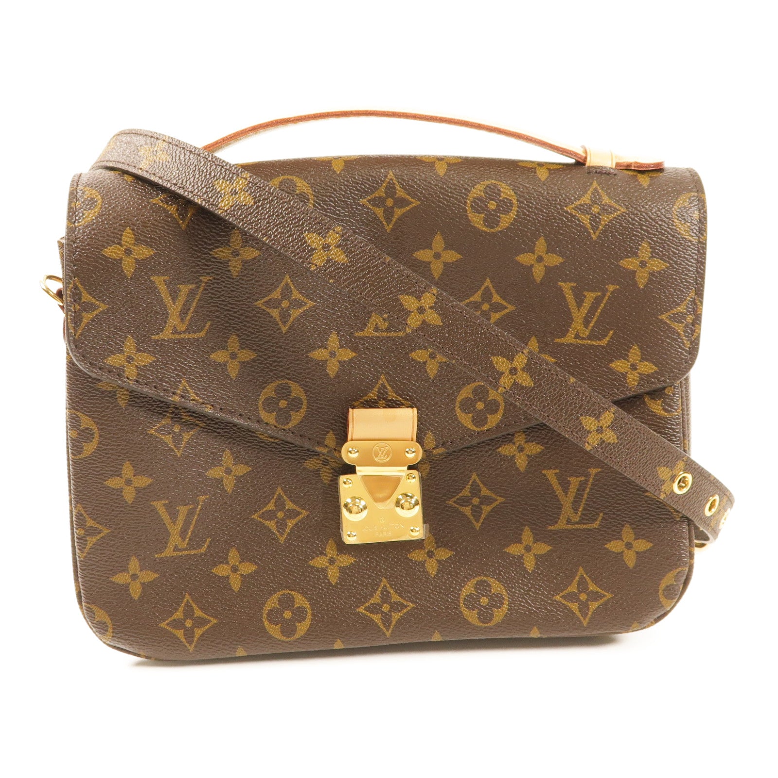 LOUIS VUITTON Monogram Pochette Metis MM金扣手挽肩背兩用袋