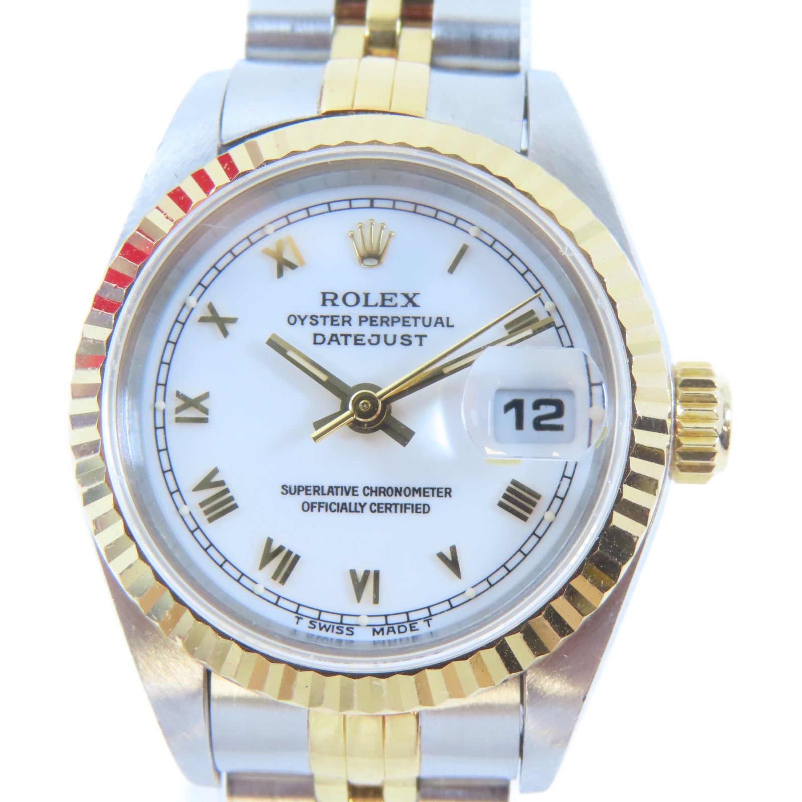ROLEX Datejust不鏽鋼手錶自動機芯白色#14.5cm
