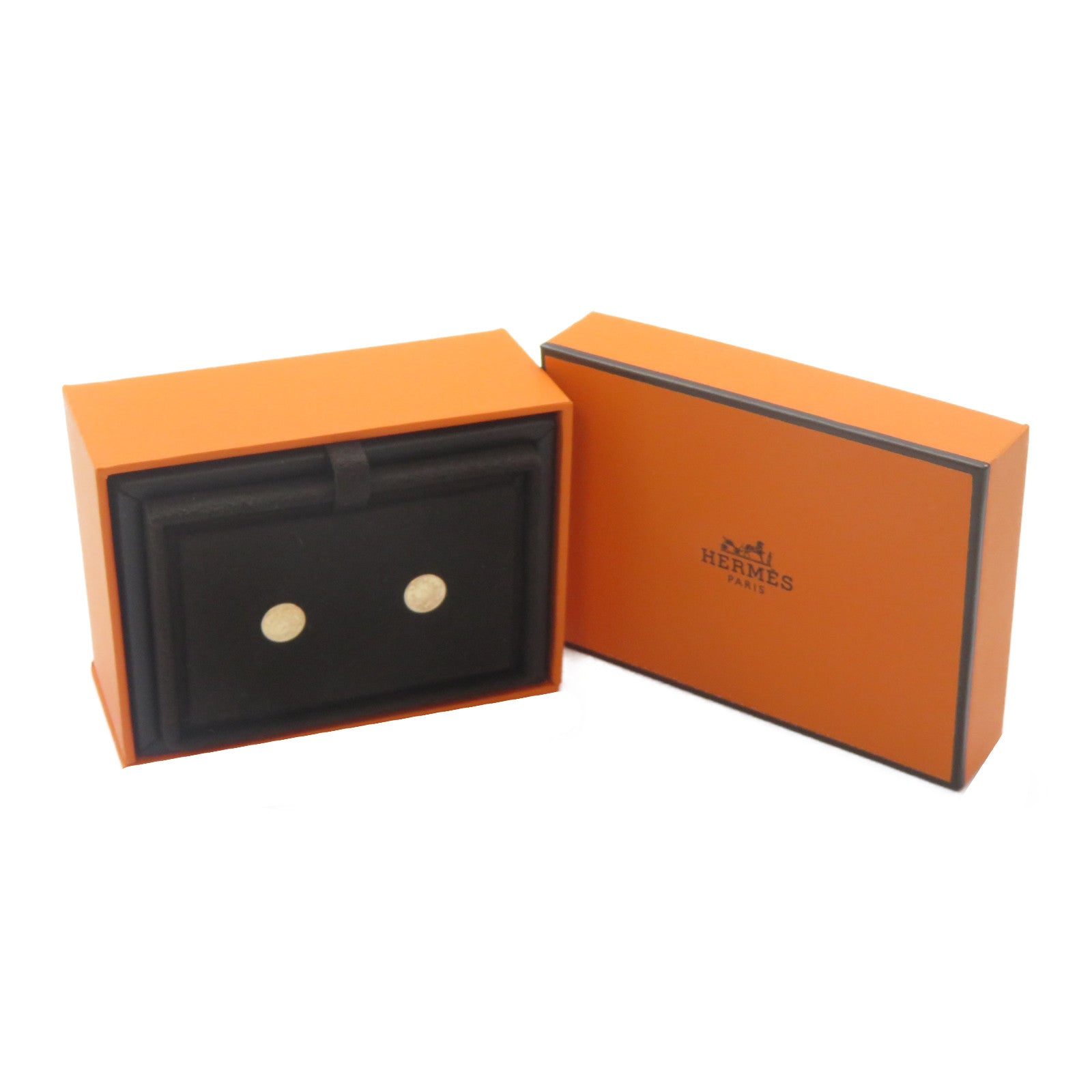 HERMES 18K玫瑰金Ex-Libris Earrings耳環