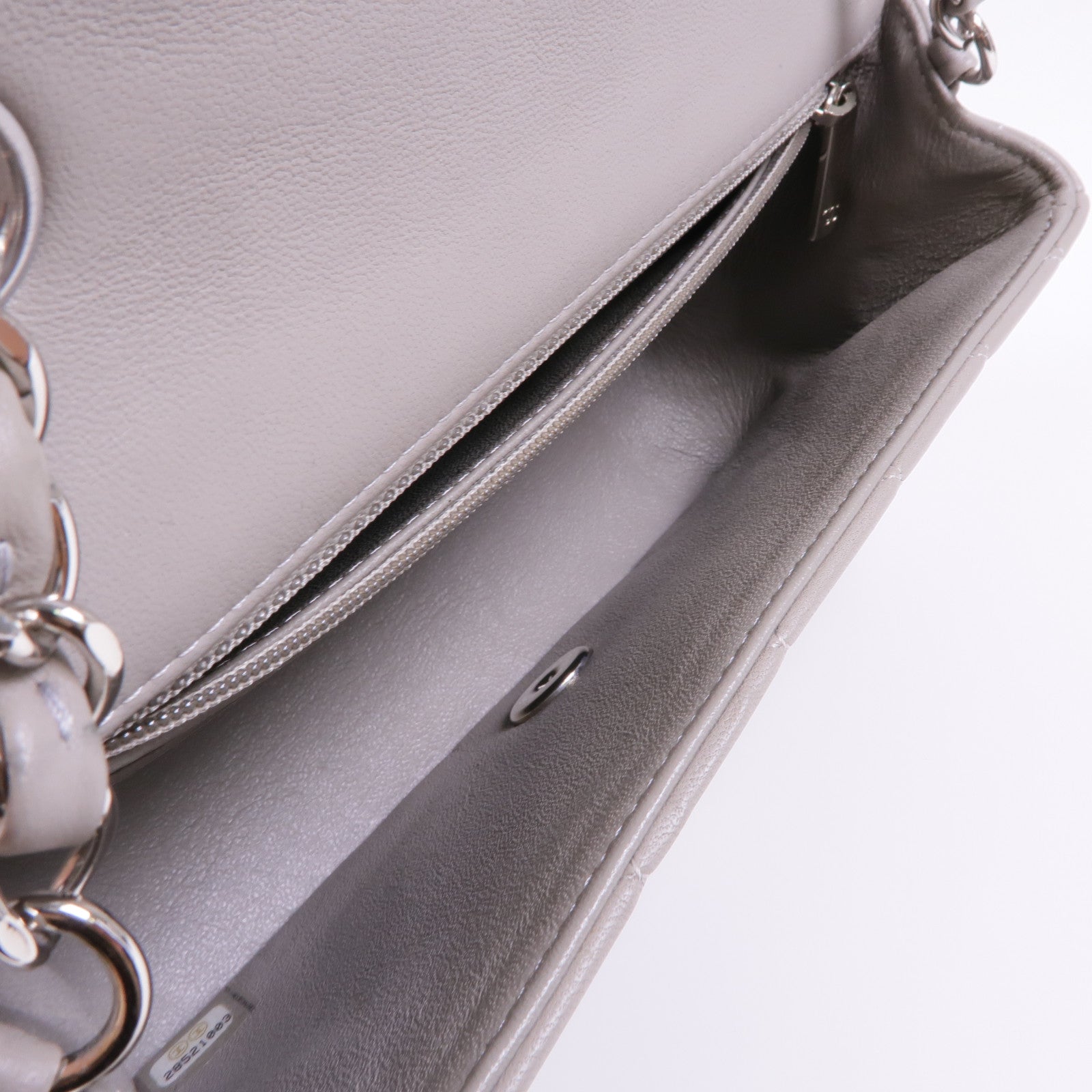 CHANEL 羊皮皮革Classic 20銀扣鏈帶肩背袋