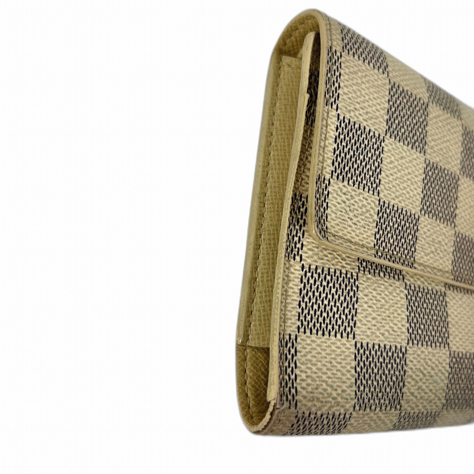 LOUIS VUITTON Damier Azur Portefeuille International金扣長錢包