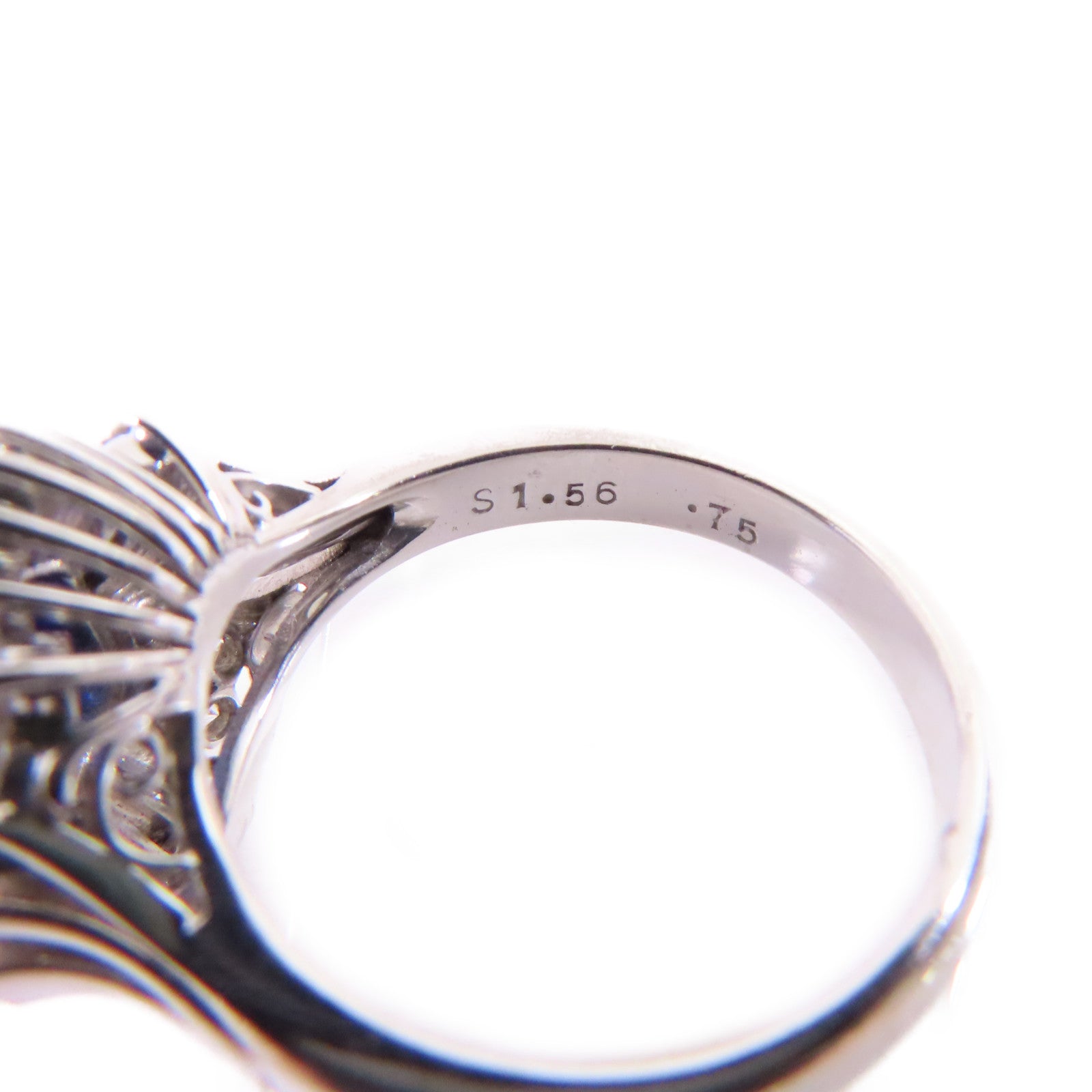 JEWELRY 【激減優惠】PT900鉑金/1.56ct藍寶石/0.75ct鑽石Sapphire/Diamond Ring戒指US#5.5