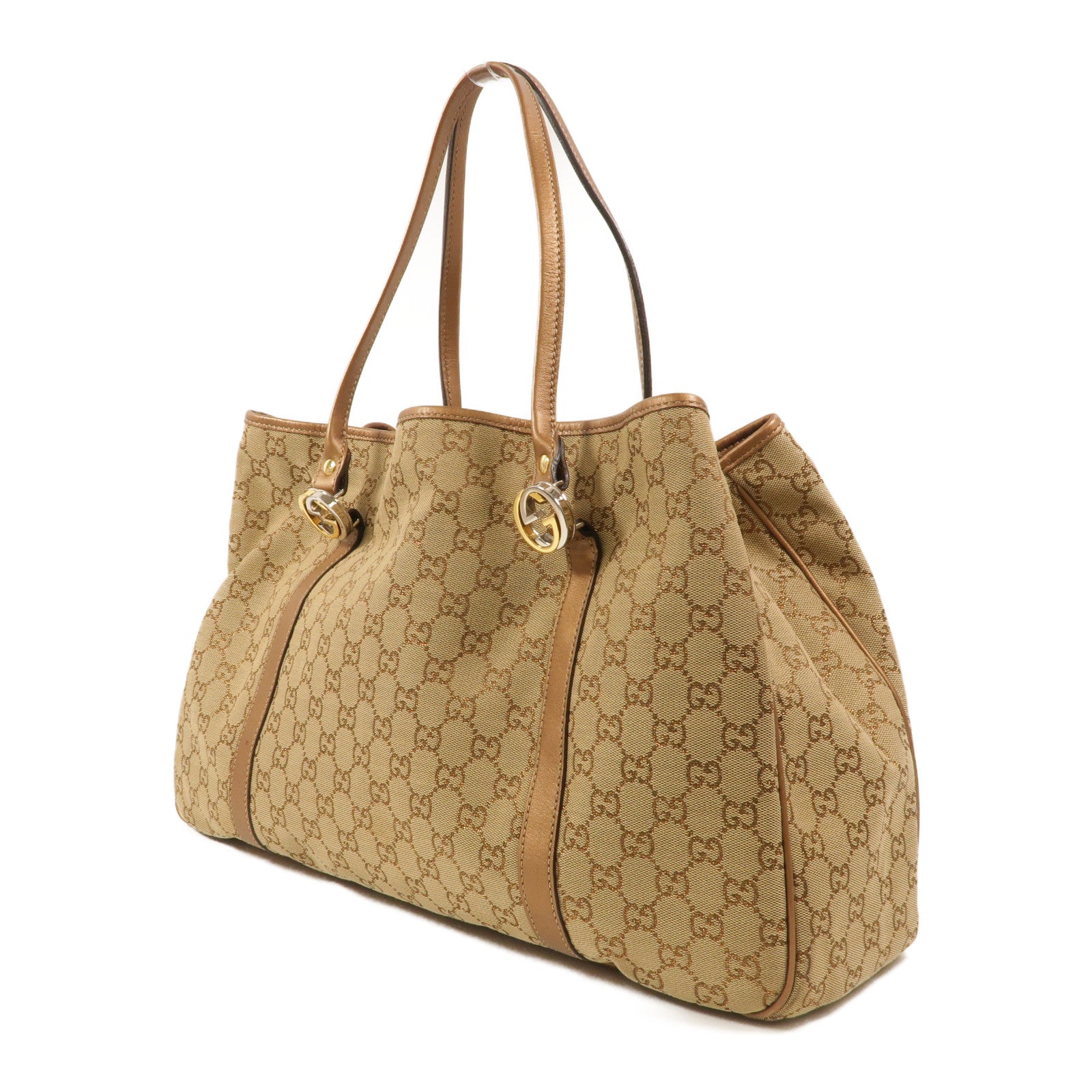 GUCCI 帆布GG Tote Bag肩背袋