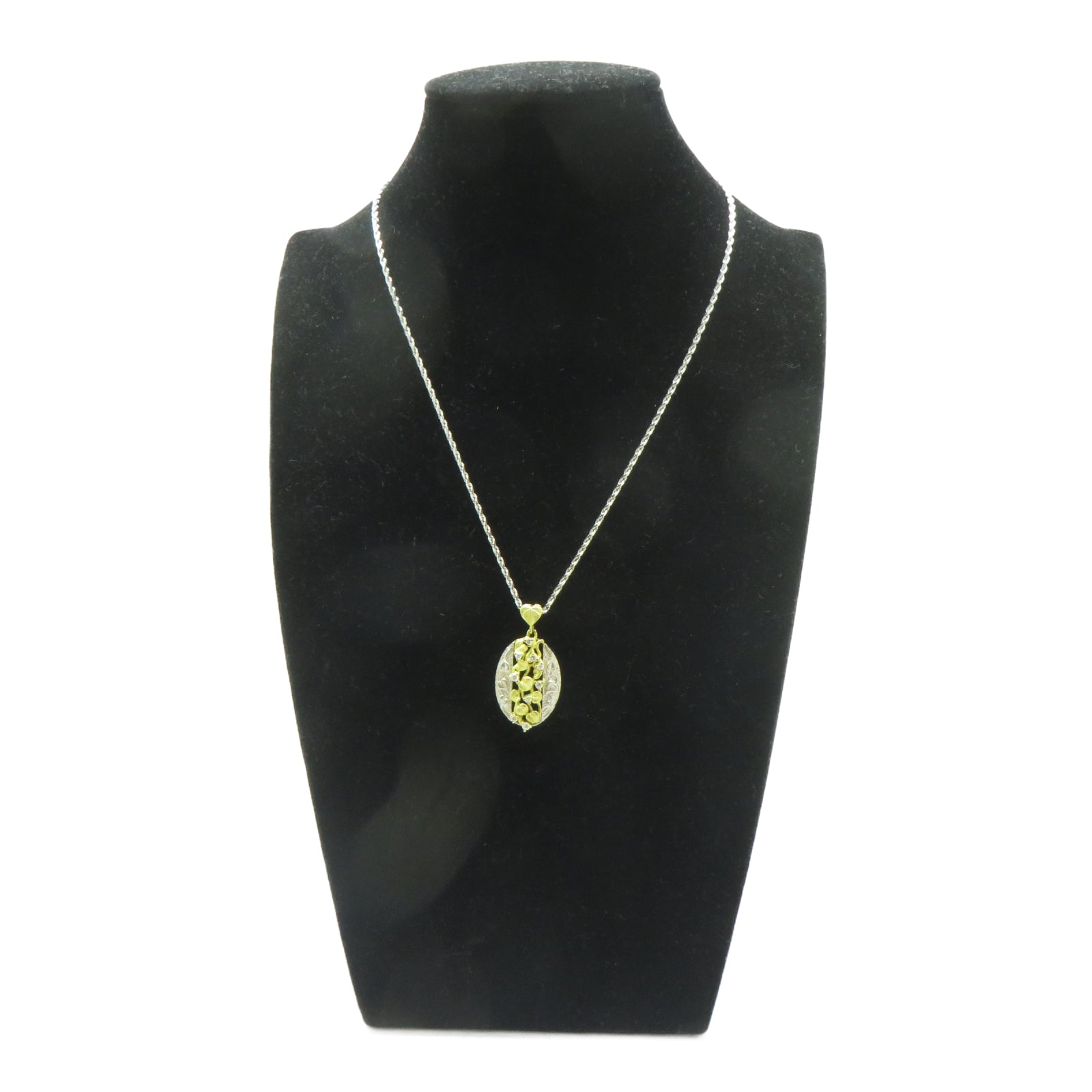 JEWELRY 【激減優惠】PT900鉑金/18K黃金Diamond Necklace 0.37ct鑽石項鍊