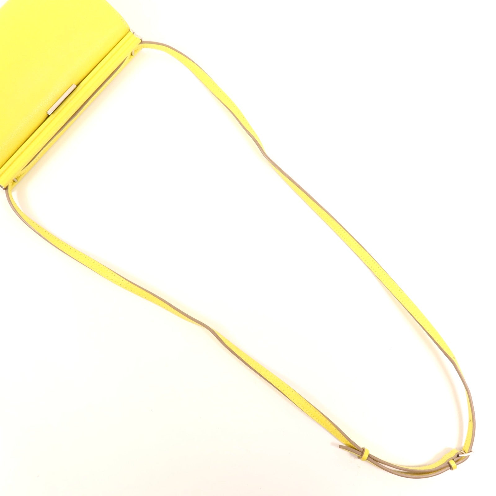 HERMES Evercolor皮革Clic-H 21銀扣肩背袋Lime