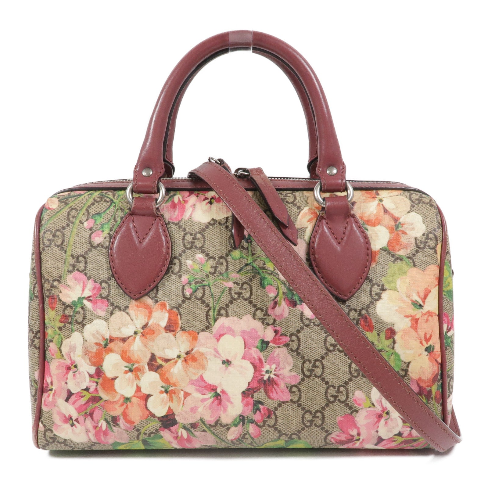 GUCCI 塗層帆布GG Supreme Blooms Boston Bag手挽肩背兩用袋