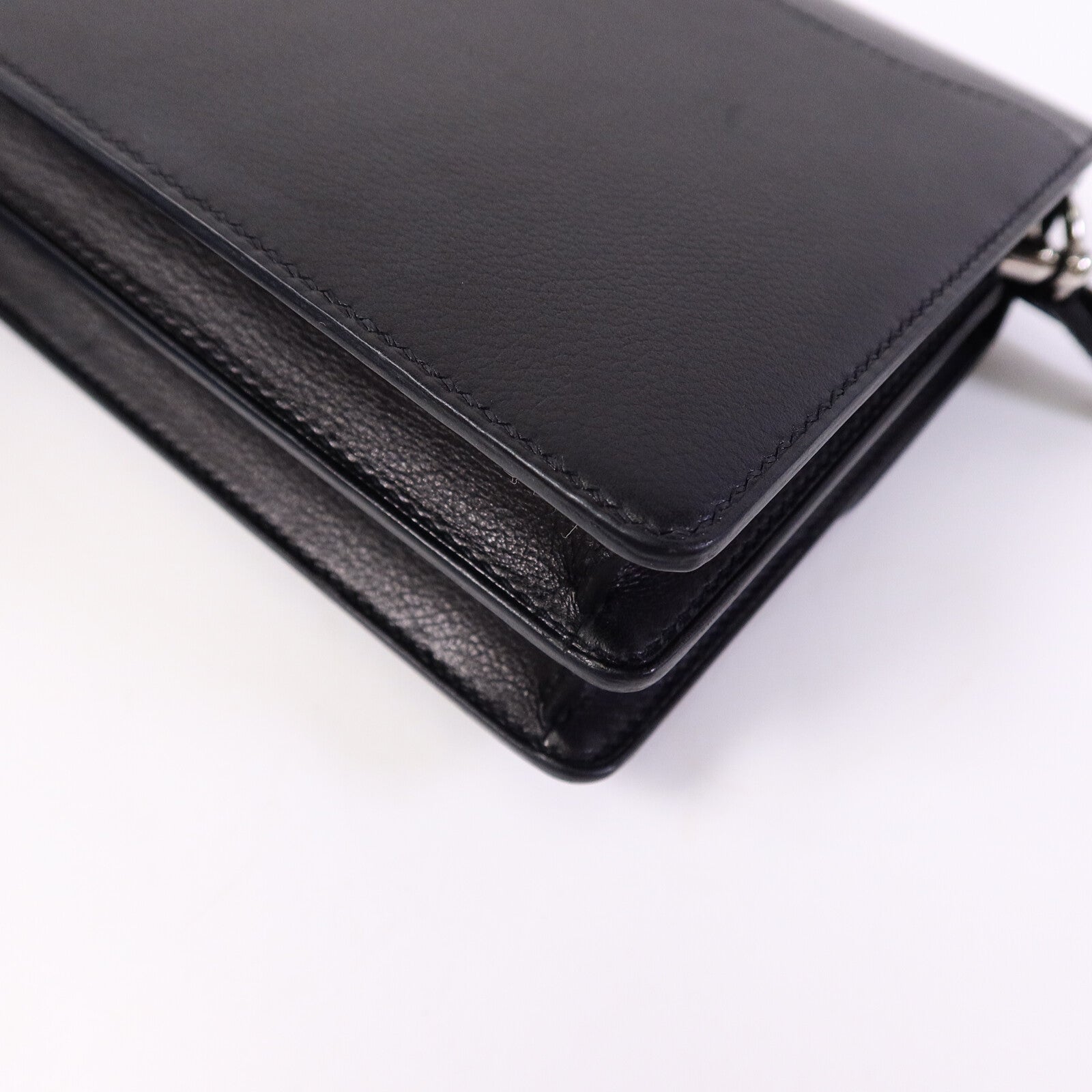 HERMES Evergrain皮革Mini Roulis肩背袋Noir