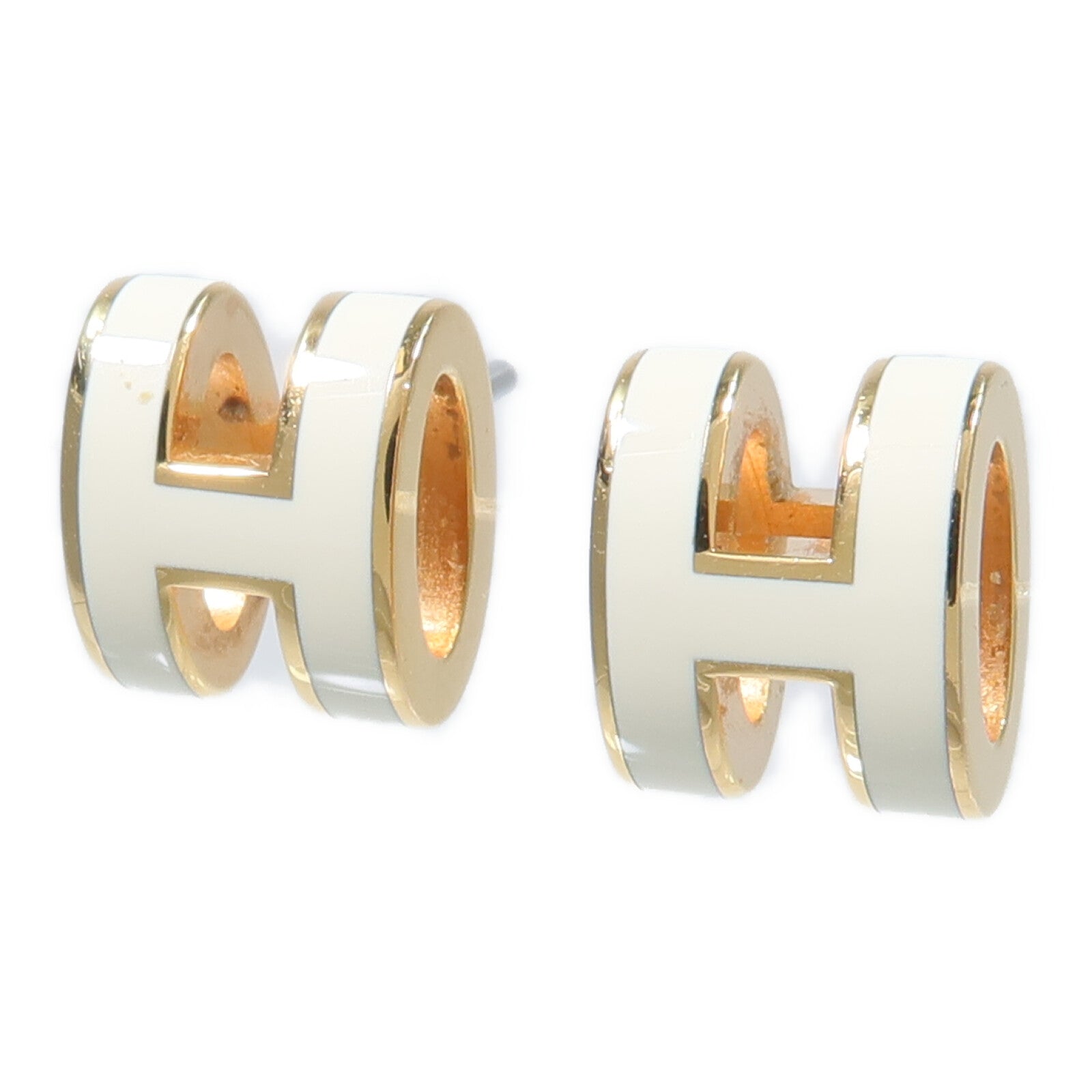 HERMES 金屬Mini Pop H耳環
