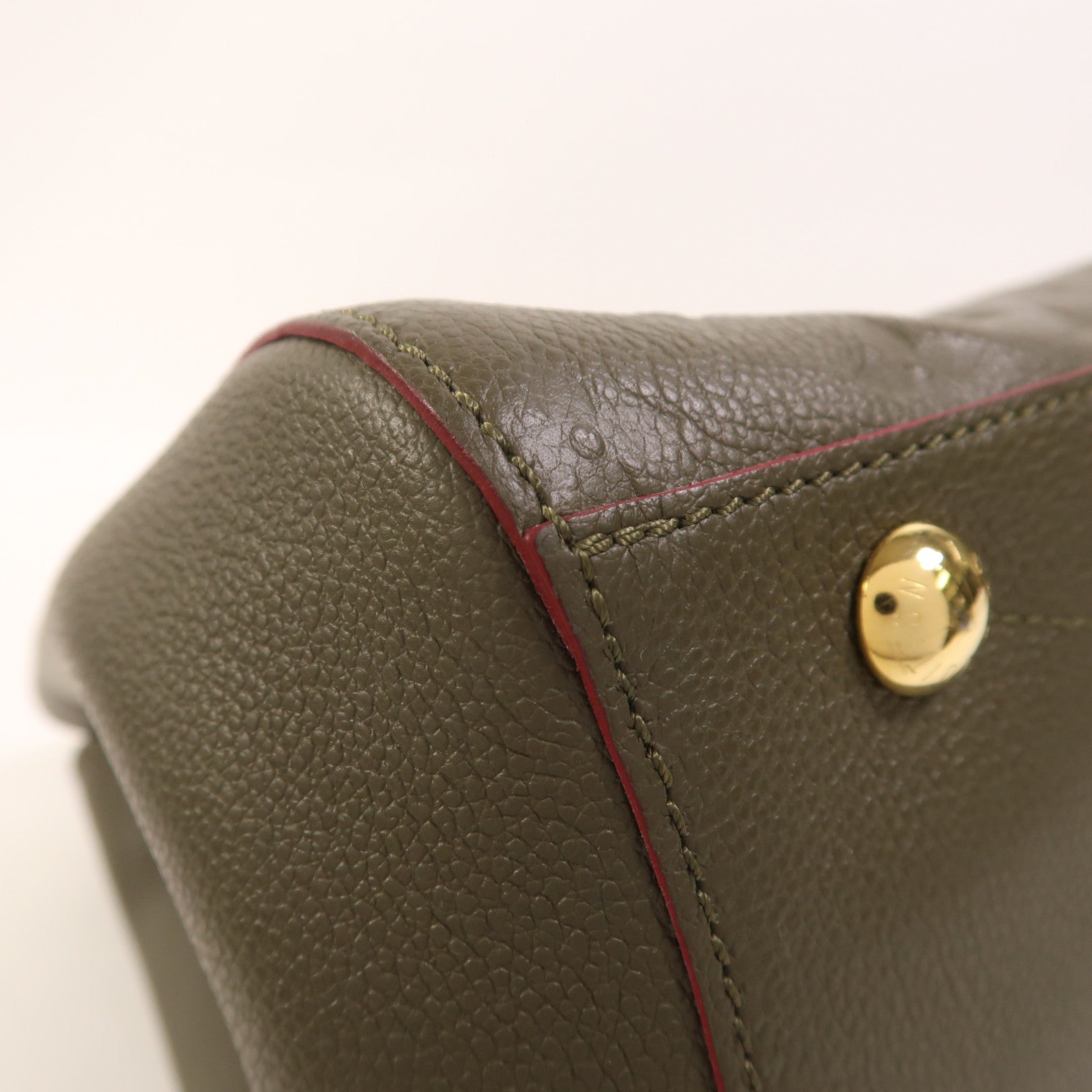LOUIS VUITTON Monogram Empreinte Montaigne MM金扣手挽肩背兩用袋