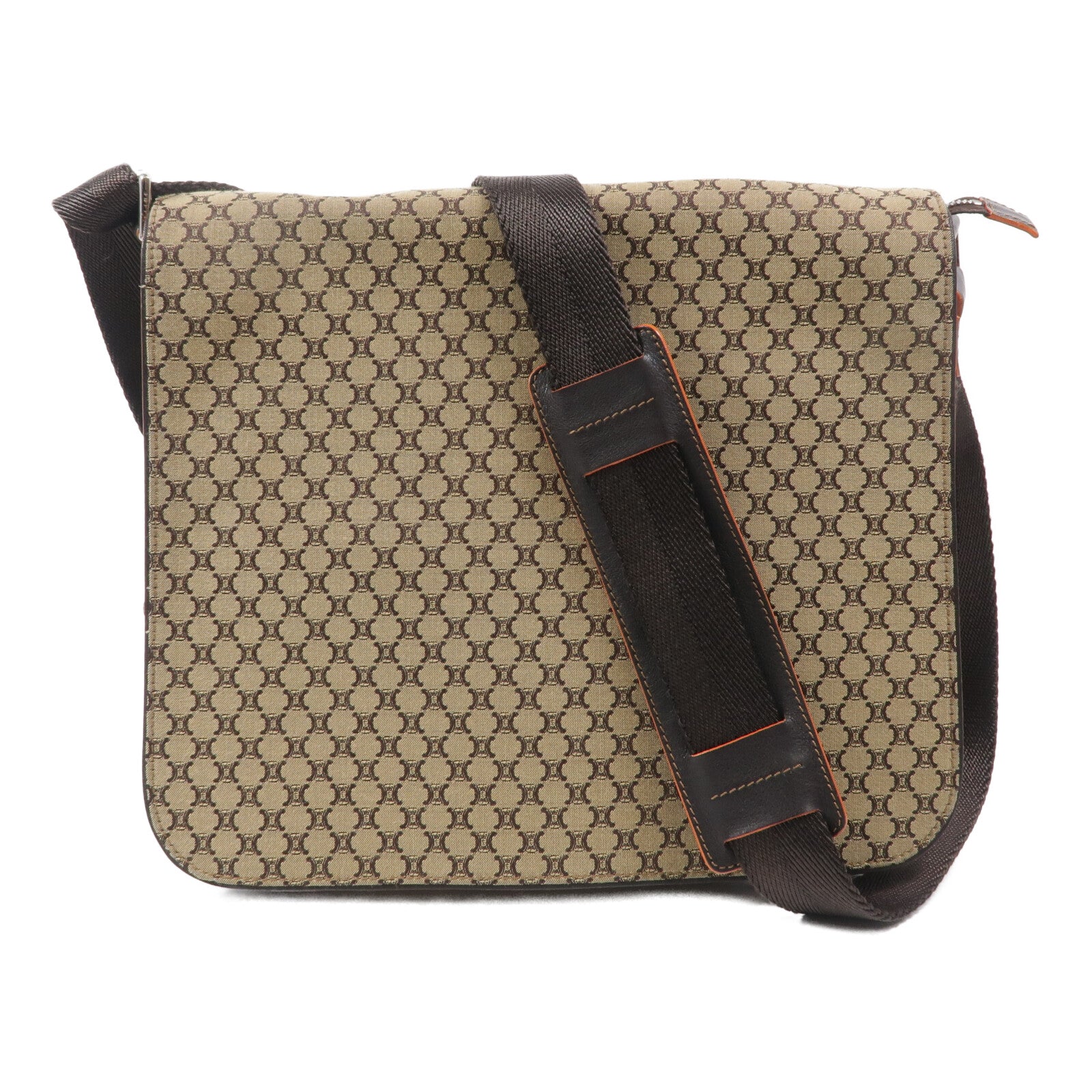 CELINE 帆布Vintage Messenger Flap Bag肩背袋