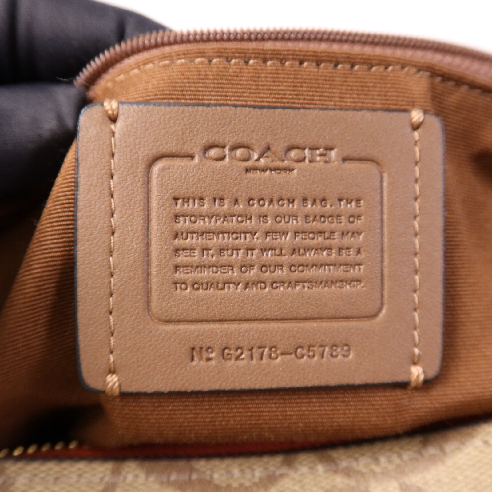 COACH 塗層帆布/麂皮皮革2 Way Shoulder Bag金扣手挽肩背兩用袋