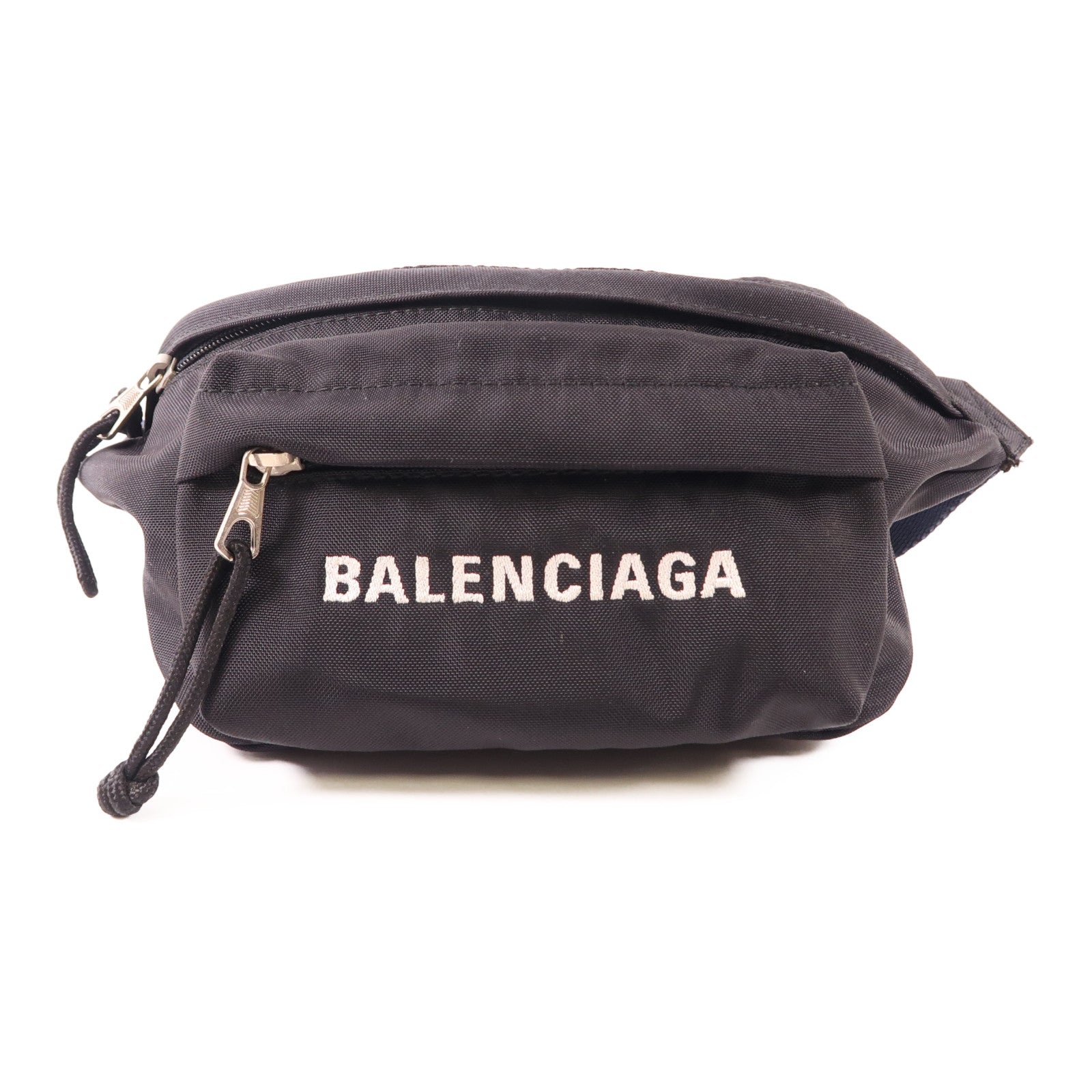 BALENCIAGA 尼龍Belt Bag銀扣腰包