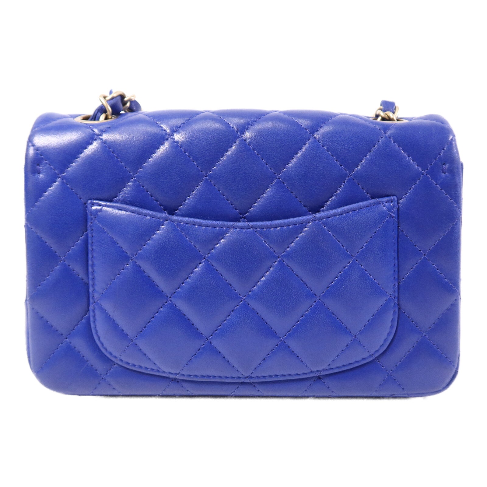 CHANEL 羊皮皮革Mini Classic 20金扣鏈帶肩背袋