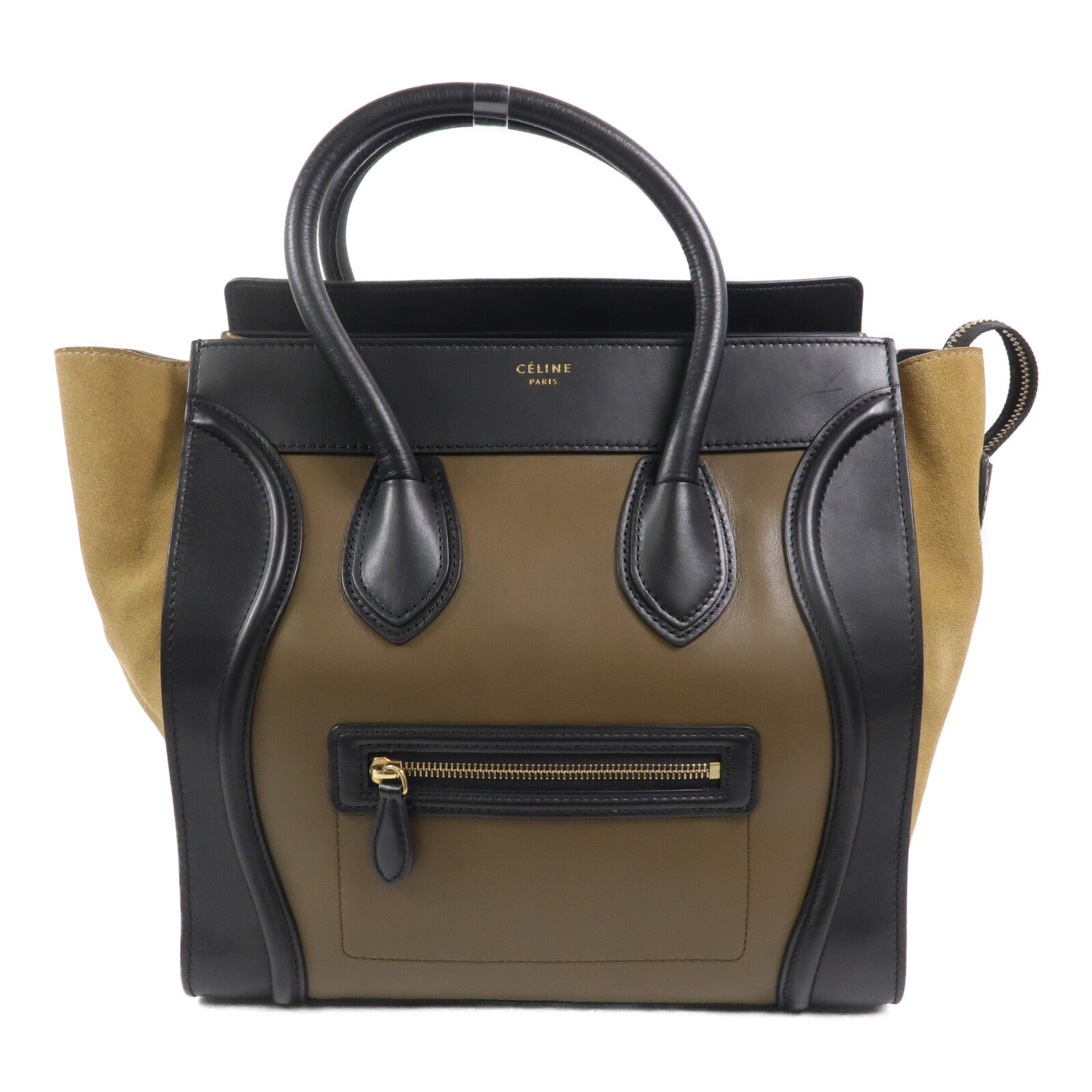 CELINE 牛皮皮革Mini Luggage手挽袋