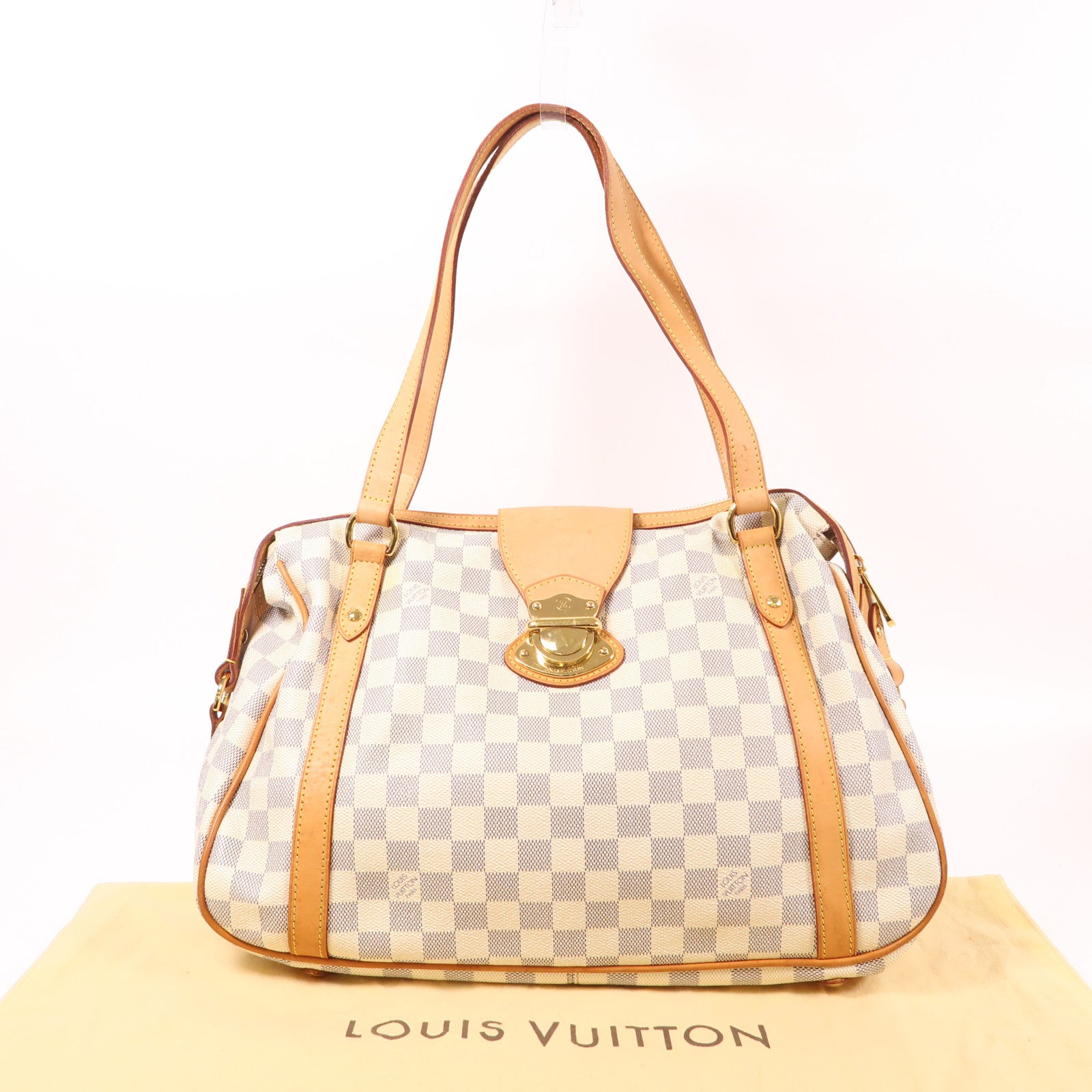 LOUIS VUITTON Damier Azur Stresa PM金扣肩背袋