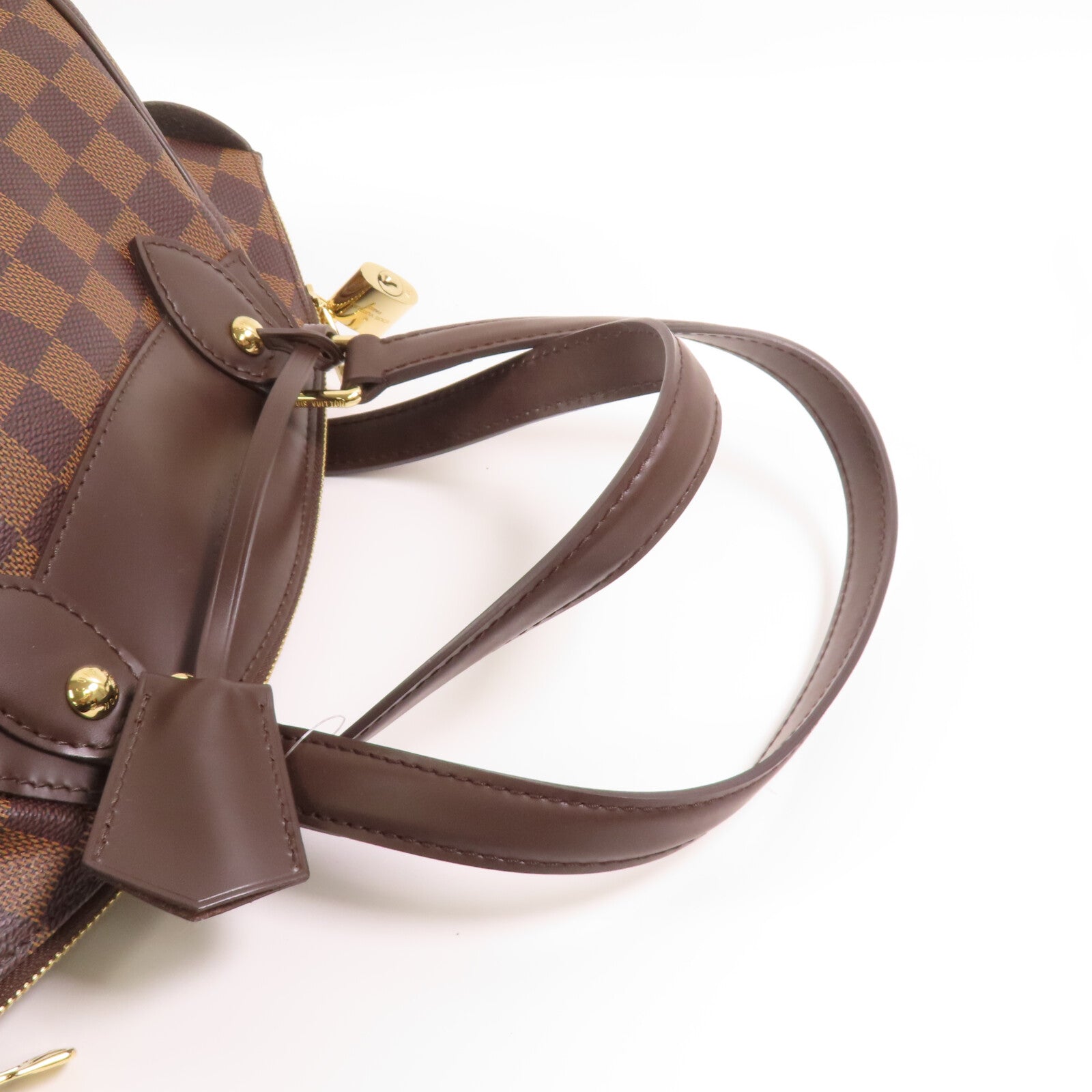 LOUIS VUITTON Damier Ebene Verona PM金扣手挽袋