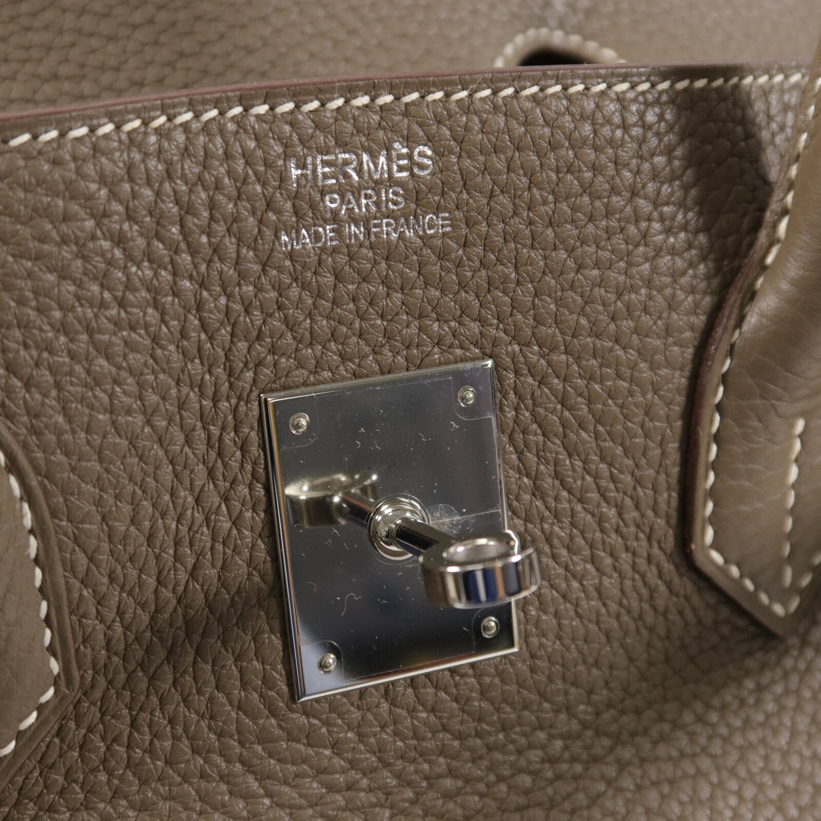 HERMES Clemence皮革Birkin 35手挽袋Etope