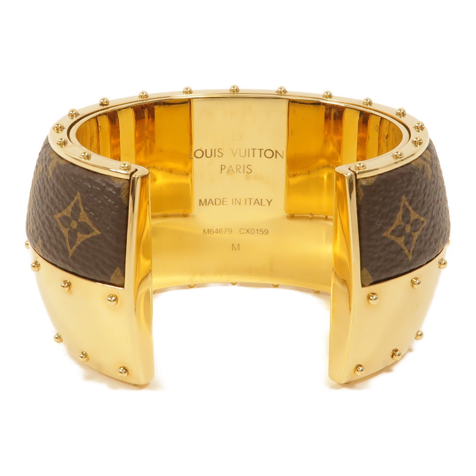LOUIS VUITTON 金屬/Monogram Wild LV Cuff M手鐲