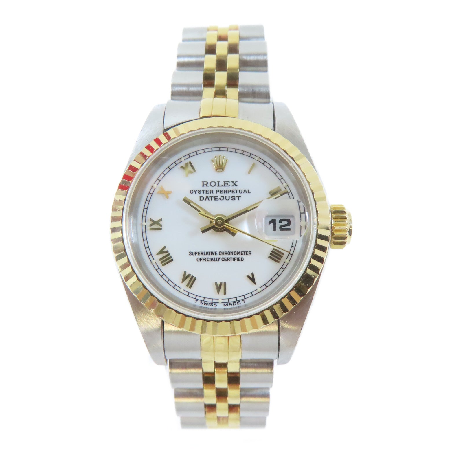 ROLEX Datejust不鏽鋼手錶自動機芯白色#14.5cm