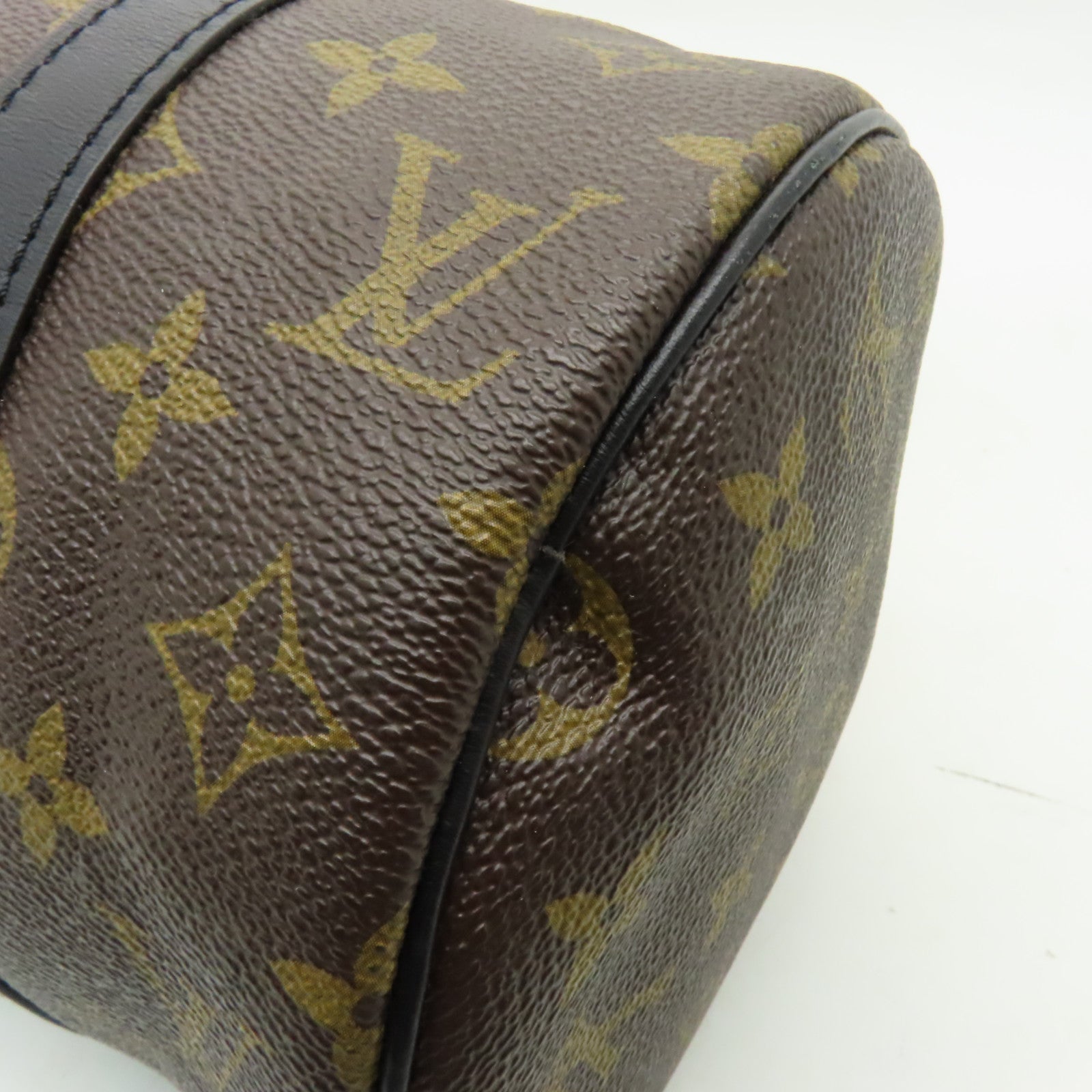 LOUIS VUITTON 【激減優惠】Monogram Macassar Messenger Mini Polochon手挽肩背兩用袋棕色/黒色