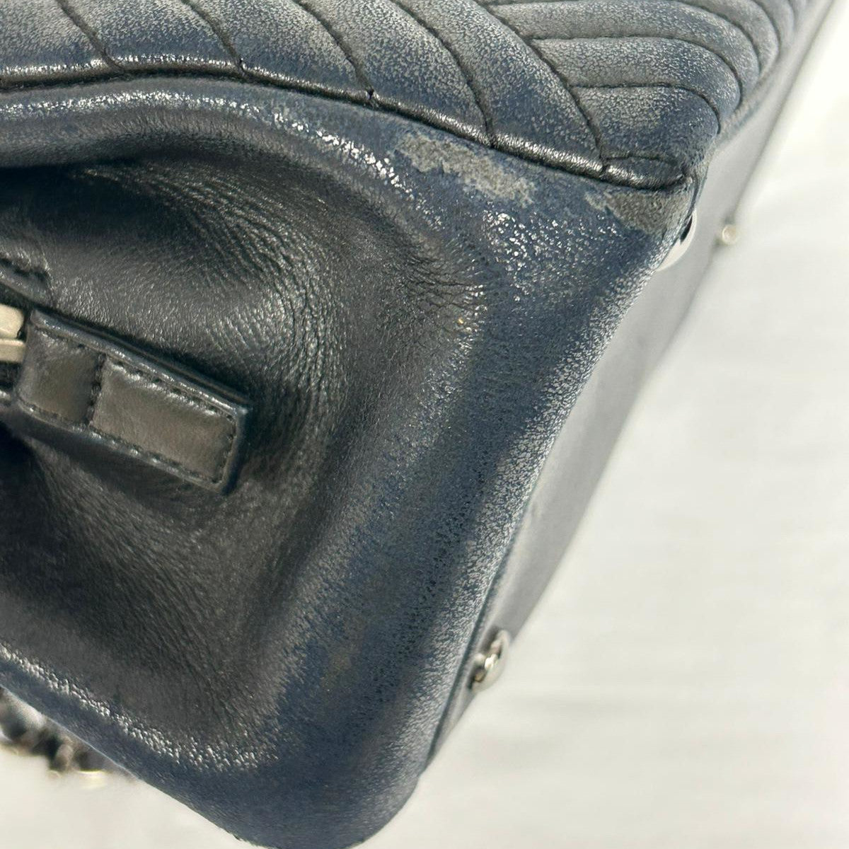 CHANEL CC SHW Chain Shoulder Bag Calfskin Leather