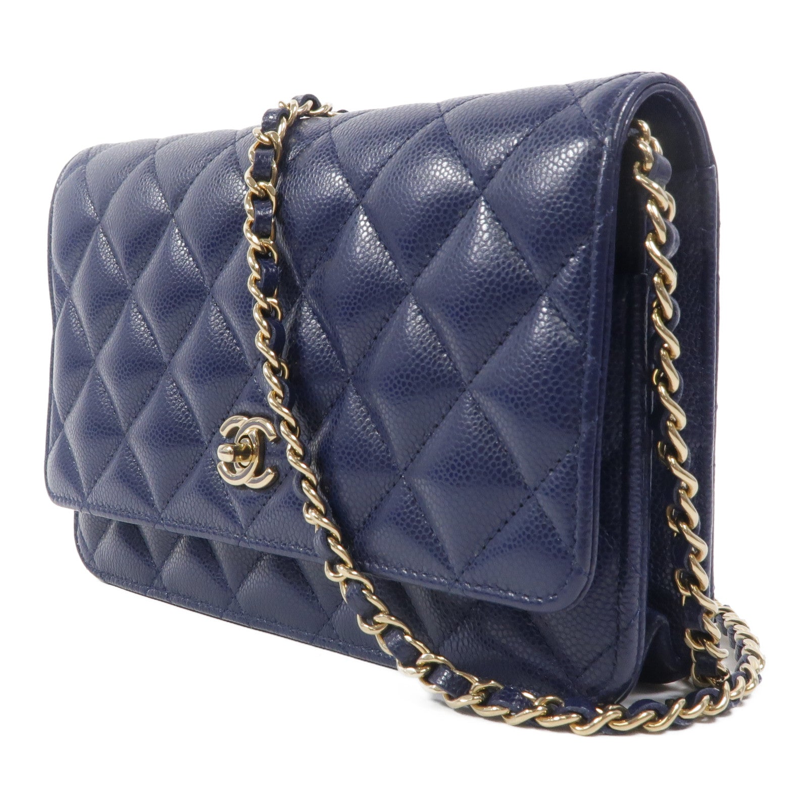 CHANEL 牛皮皮革WOC Wallet On Chain鏈帶肩背袋