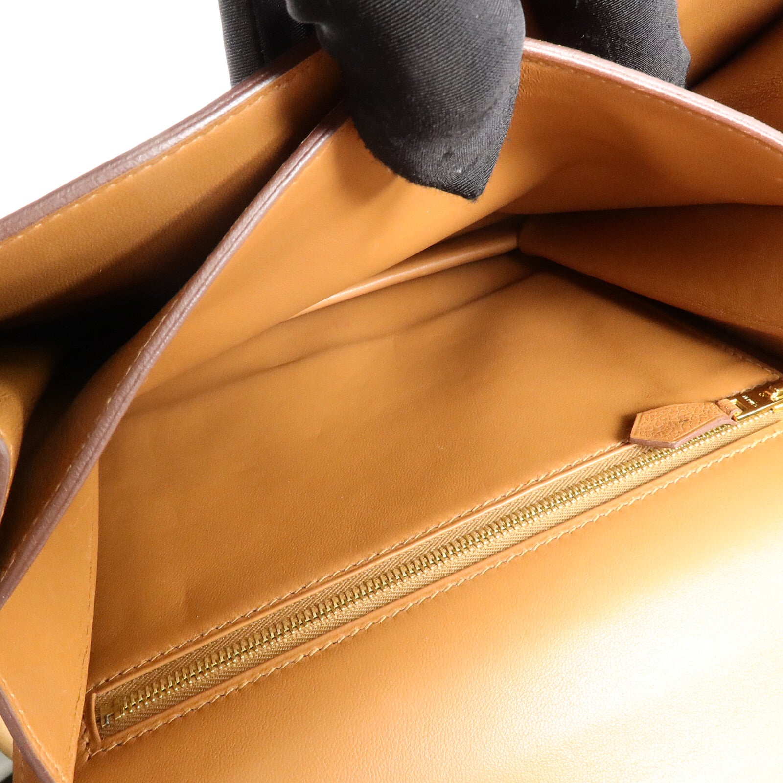 HERMES Evercolor皮革2002 肩背袋Gold