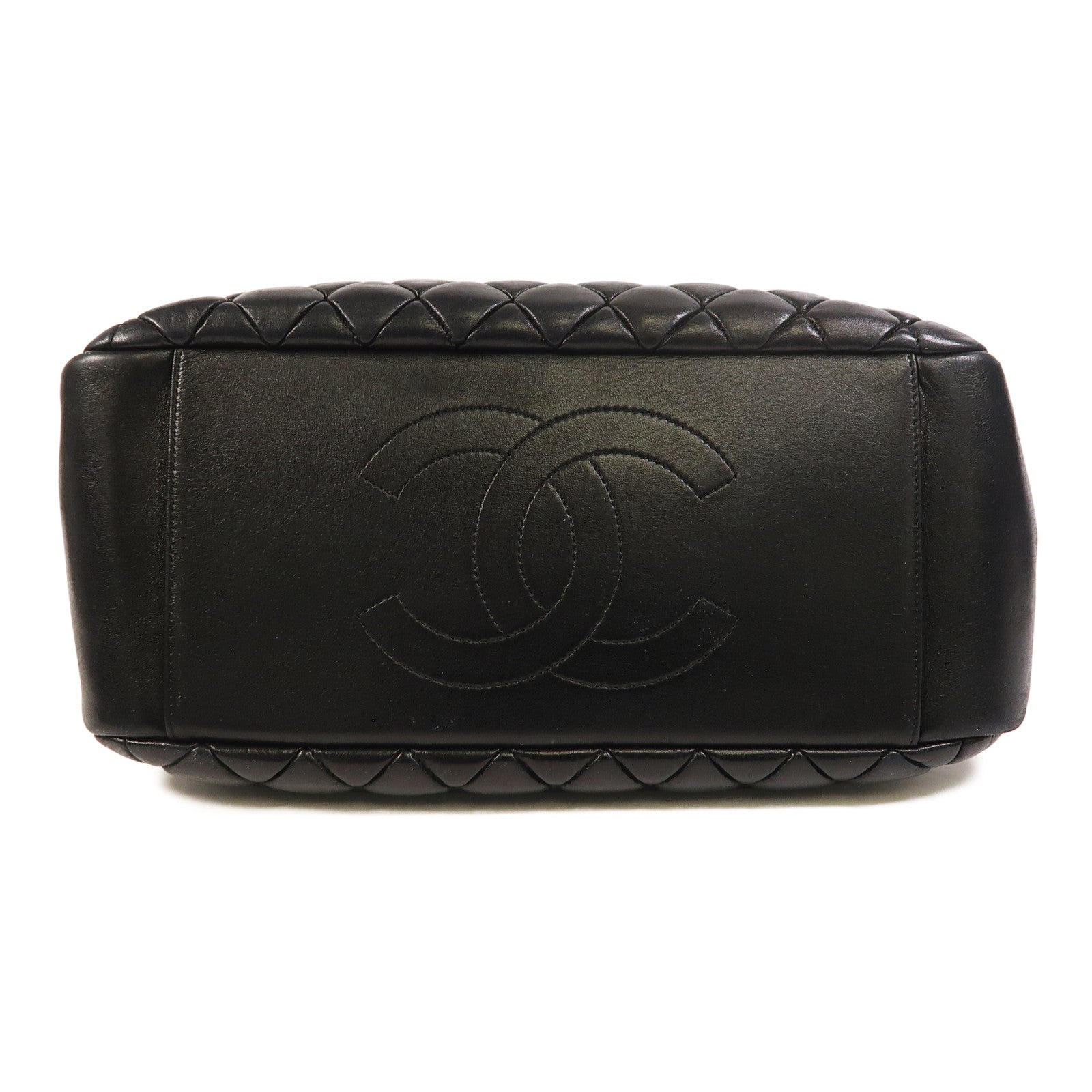 CHANEL 羊皮皮革Chain Shoulder銀扣鏈帶肩背袋