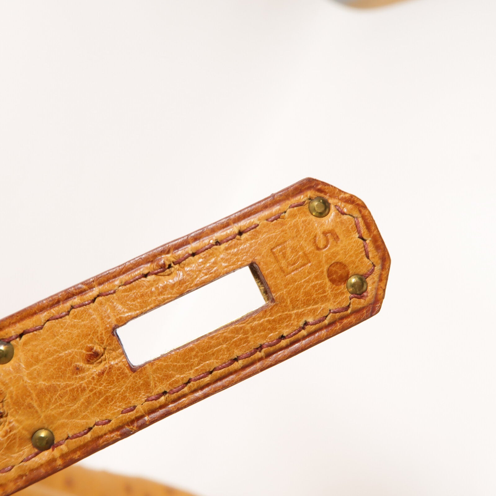 HERMES 鴕鳥皮革Birkin 35手挽袋Gold