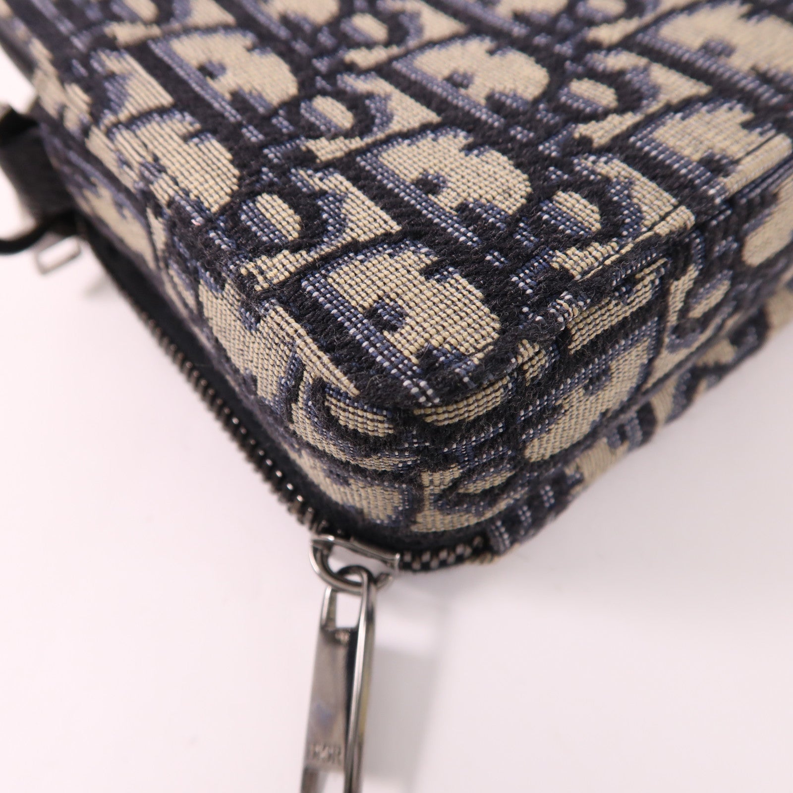 Dior 帆布Oblique Camera銀扣肩背袋