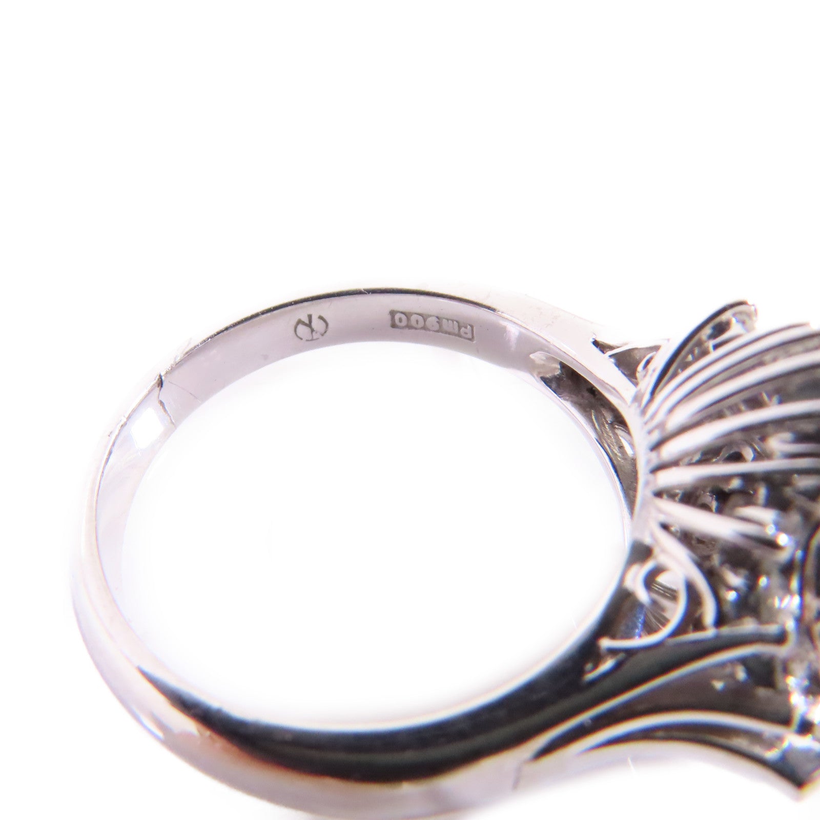 JEWELRY 1.56ct Sapphire 0.75ct Diamond Ring US#5.5 PT900 Platinum