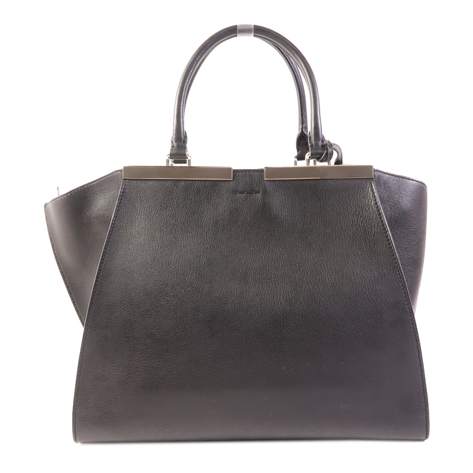 FENDI 牛皮皮革2 Way Shoulder Bag銀扣手挽肩背兩用袋