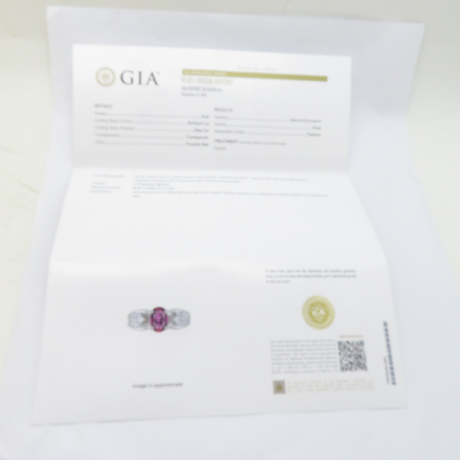 JEWELRY PT900鉑金Ruby Ring 1.69ct紅寶石/0.71ct鑽石戒指US#6.5