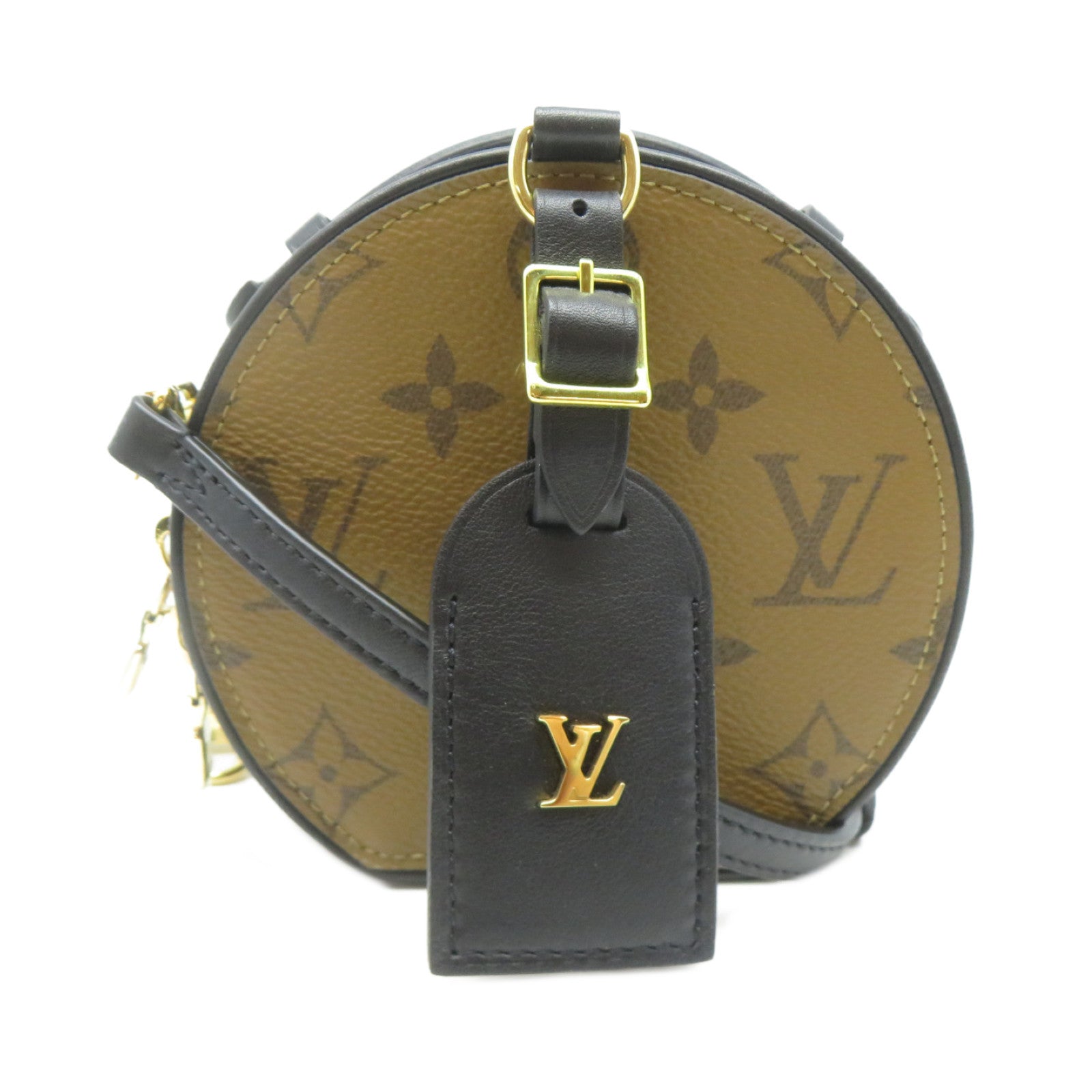 LOUIS VUITTON **【激減優惠】Monogram Mini Boite Chapean Shoulder Bag金扣手挽肩背兩用袋啡色