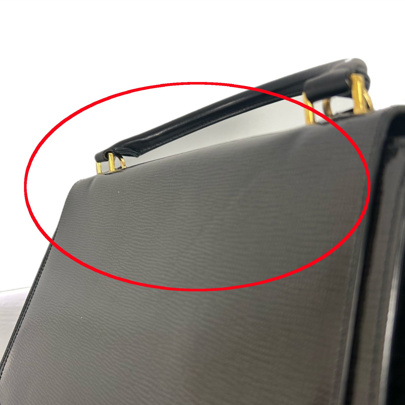 CELINE 【激減優惠】漆皮皮革Trapeze金扣手挽肩背兩用袋黑色