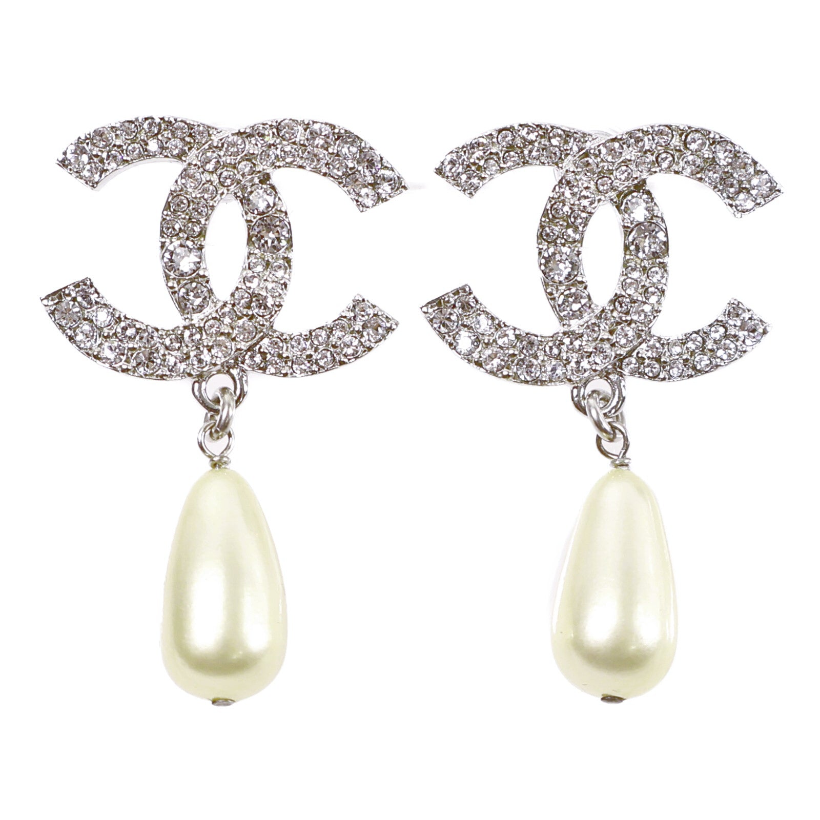 CHANEL 金屬/珍珠/水鑽Earrings耳環