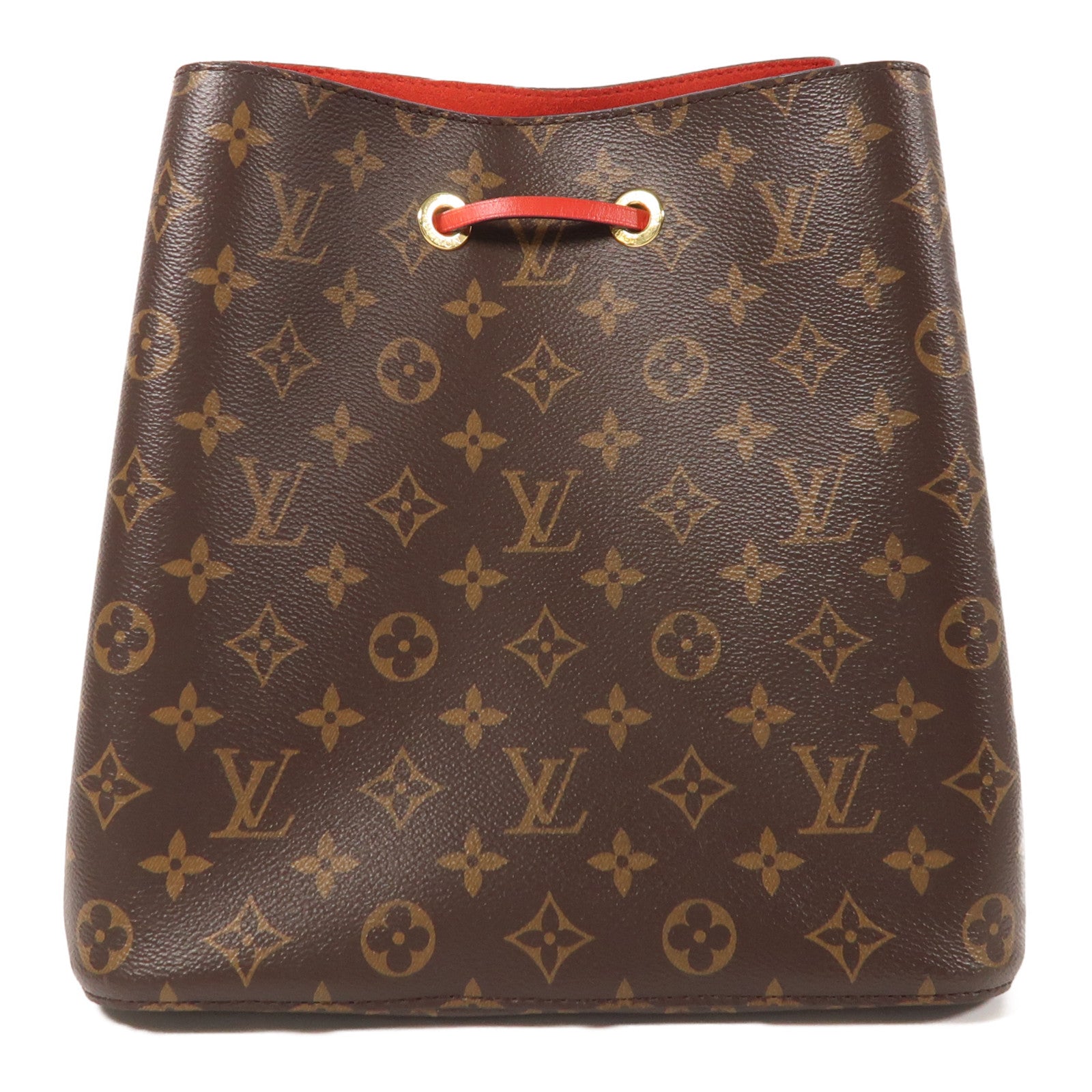 LOUIS VUITTON Monogram Neo Noe Bucket Bag金扣肩背袋Coquelicot