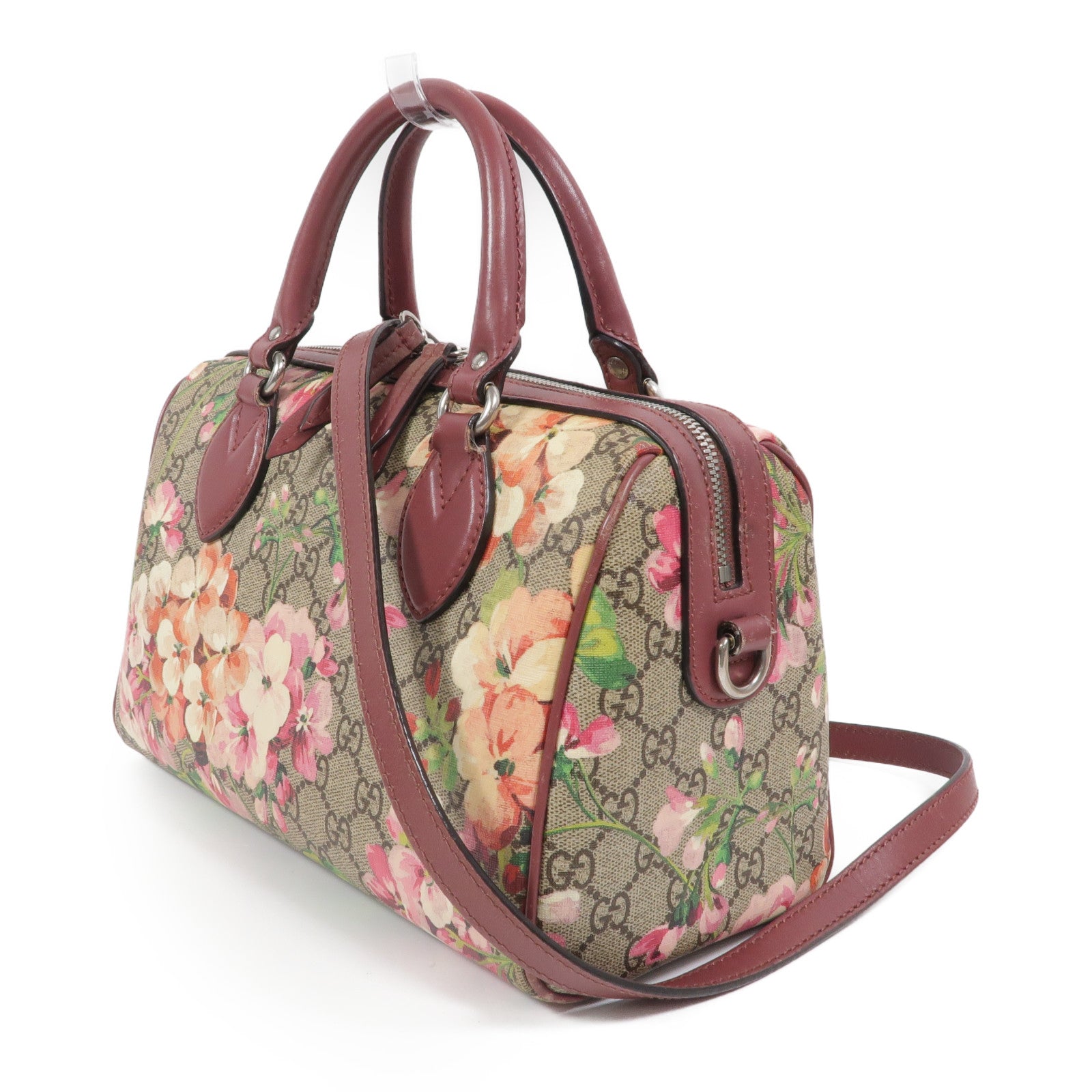 GUCCI 塗層帆布GG Supreme Blooms Boston Bag手挽肩背兩用袋